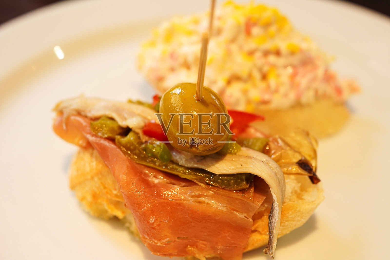 巴斯克地区pinchos vascos特写照片摄影图片