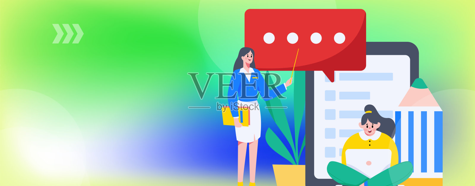 邀请朋友进行问卷平面矢量概念操作手绘插画插画图片素材