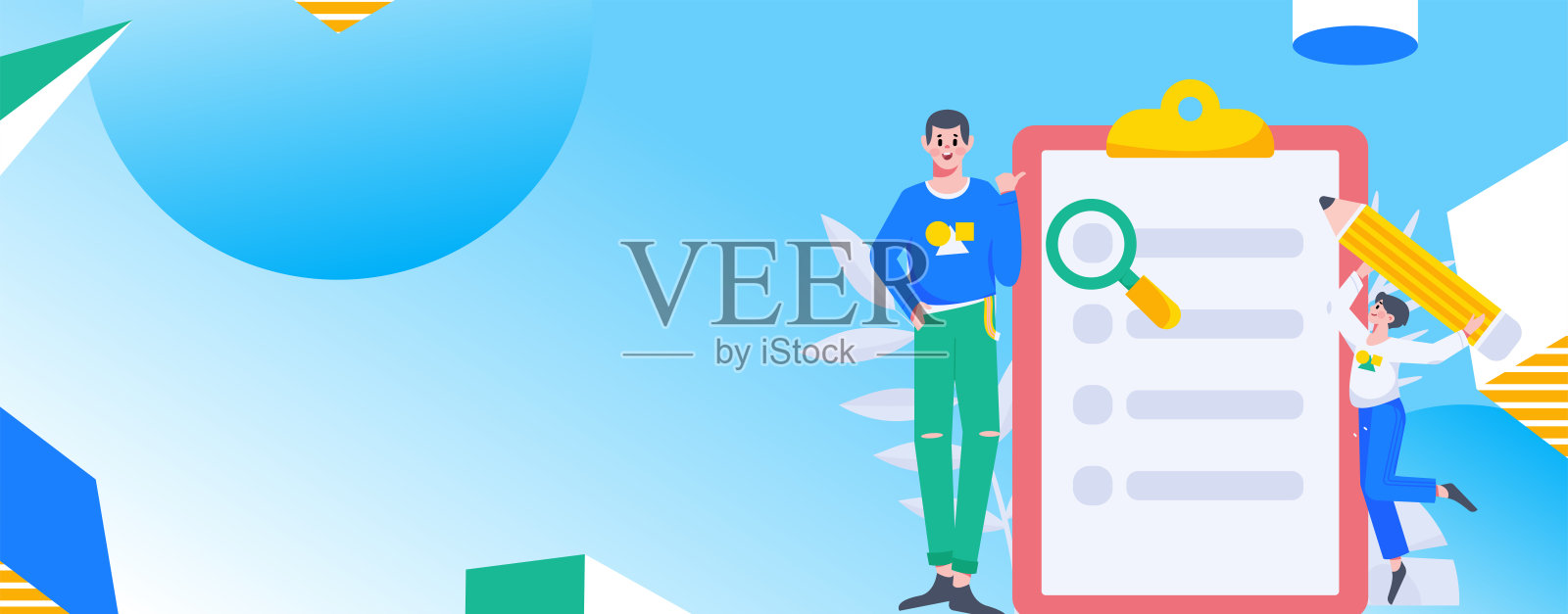 邀请朋友进行问卷平面矢量概念操作手绘插画插画图片素材