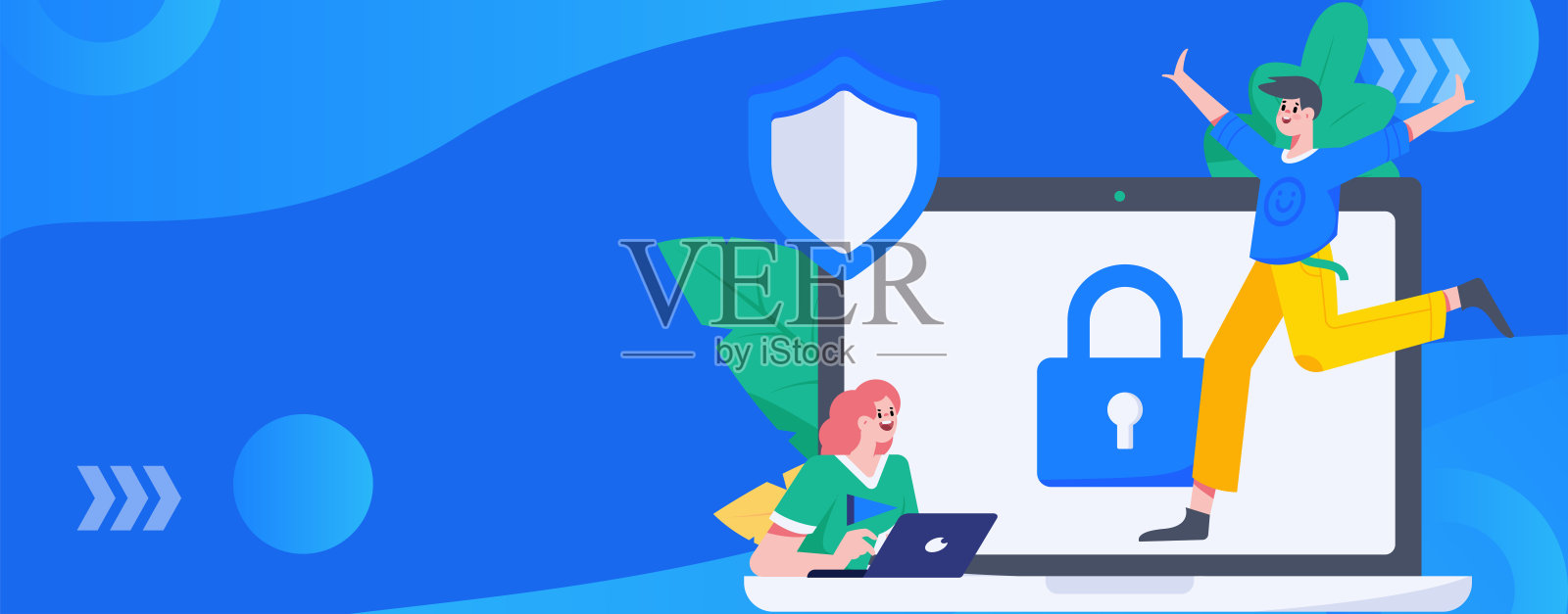 业务网络安全特性平面矢量概念操作手绘插图插画图片素材