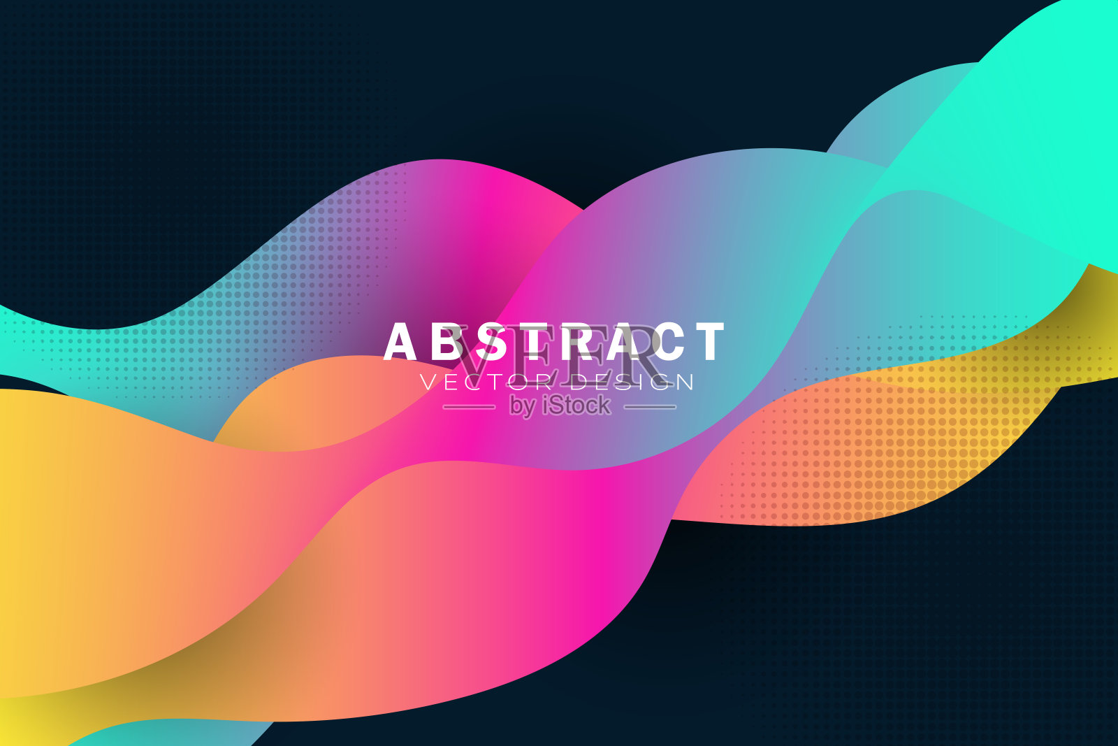 时髦的设计模板与流体和液体的形状插画图片素材