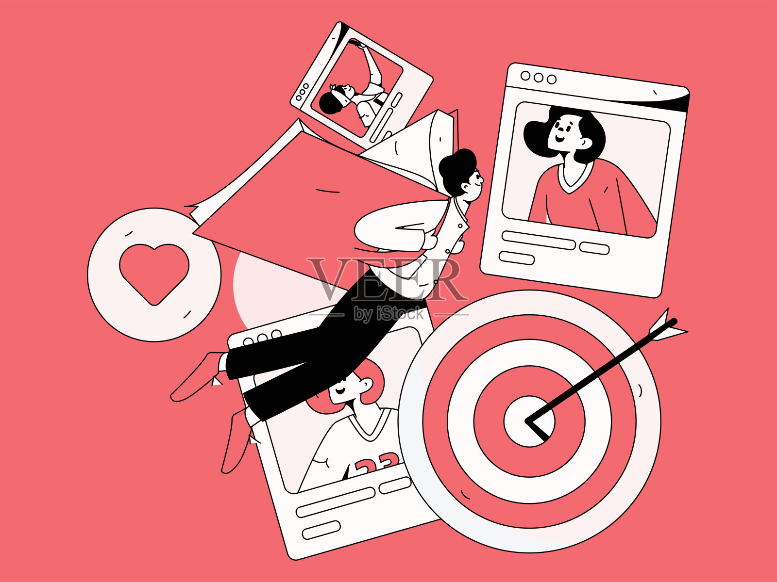 人员面试平面矢量概念操作手绘插图插画图片素材