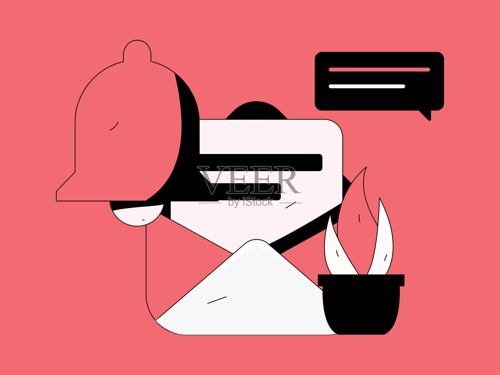 通知公告矢量创意平面手绘插图插画图片素材