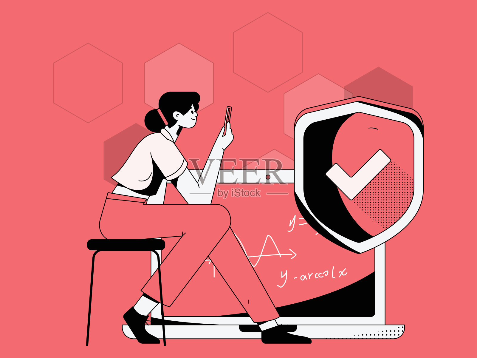 业务网络安全特性平面矢量概念操作手绘插图插画图片素材