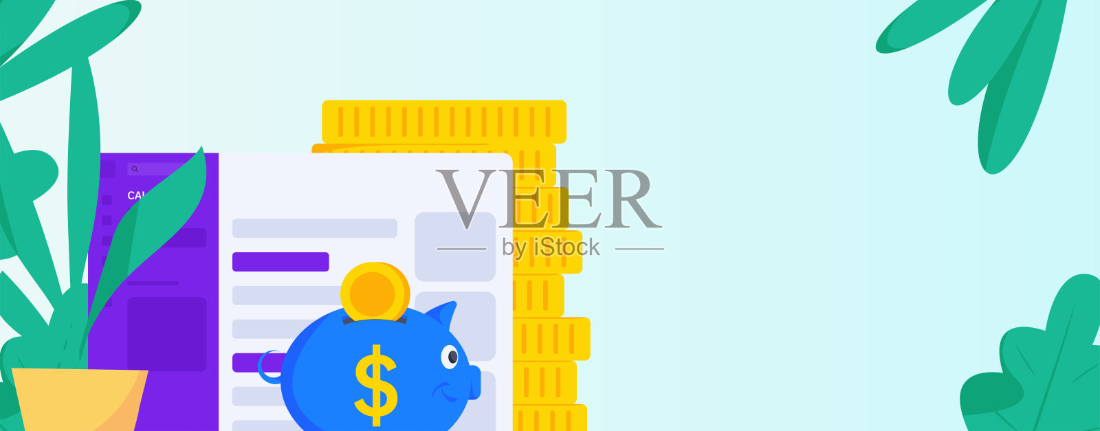 互联网理财投资平面矢量概念操作手绘插图插画图片素材