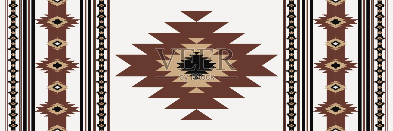 西南几何地毯图案插画图片素材