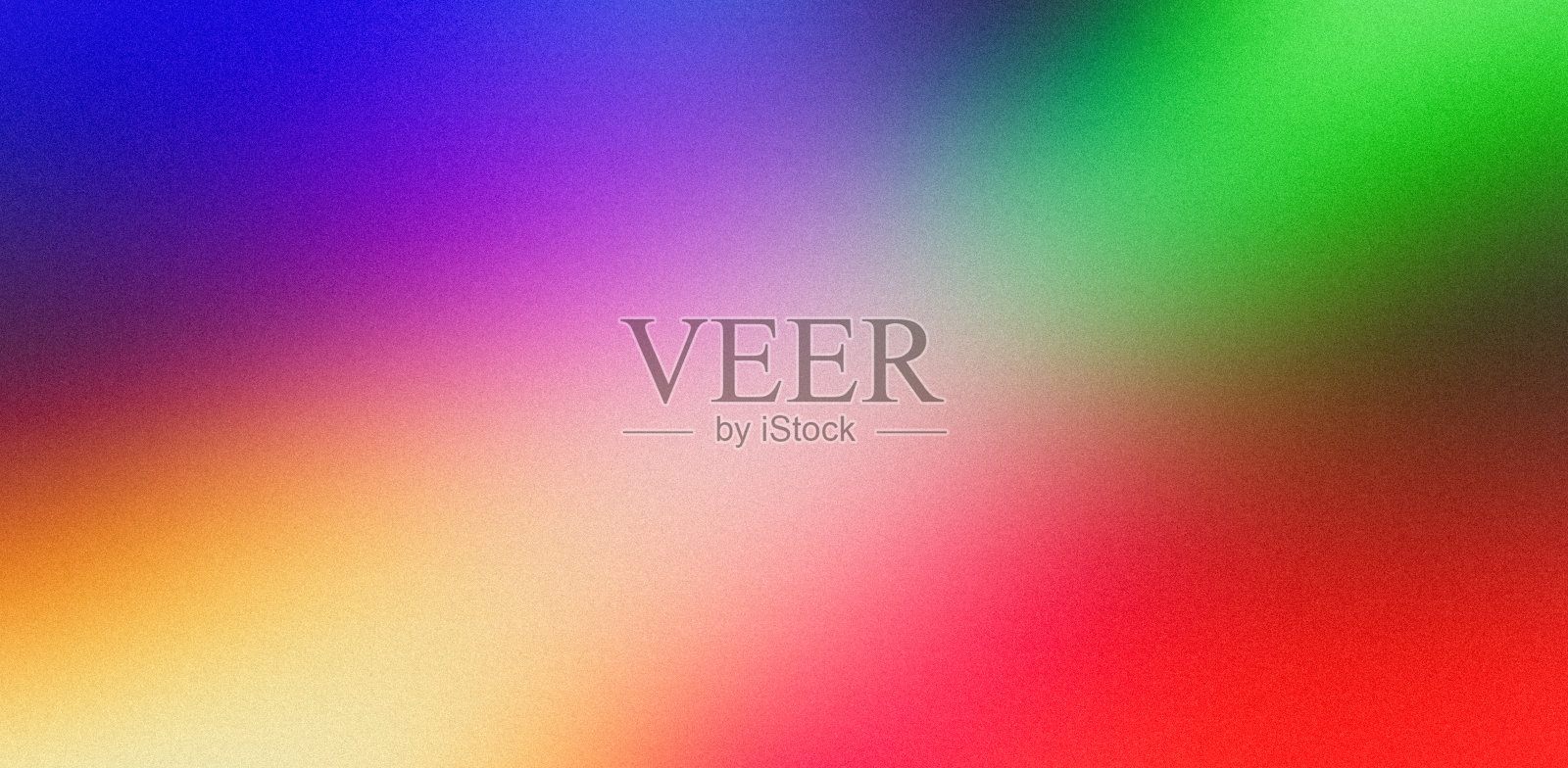 彩虹色插图。蓝绿黄橙红粉红独特的模糊颗粒状背景的网站横幅。桌面的设计。大而宽的模板、图案照片摄影图片