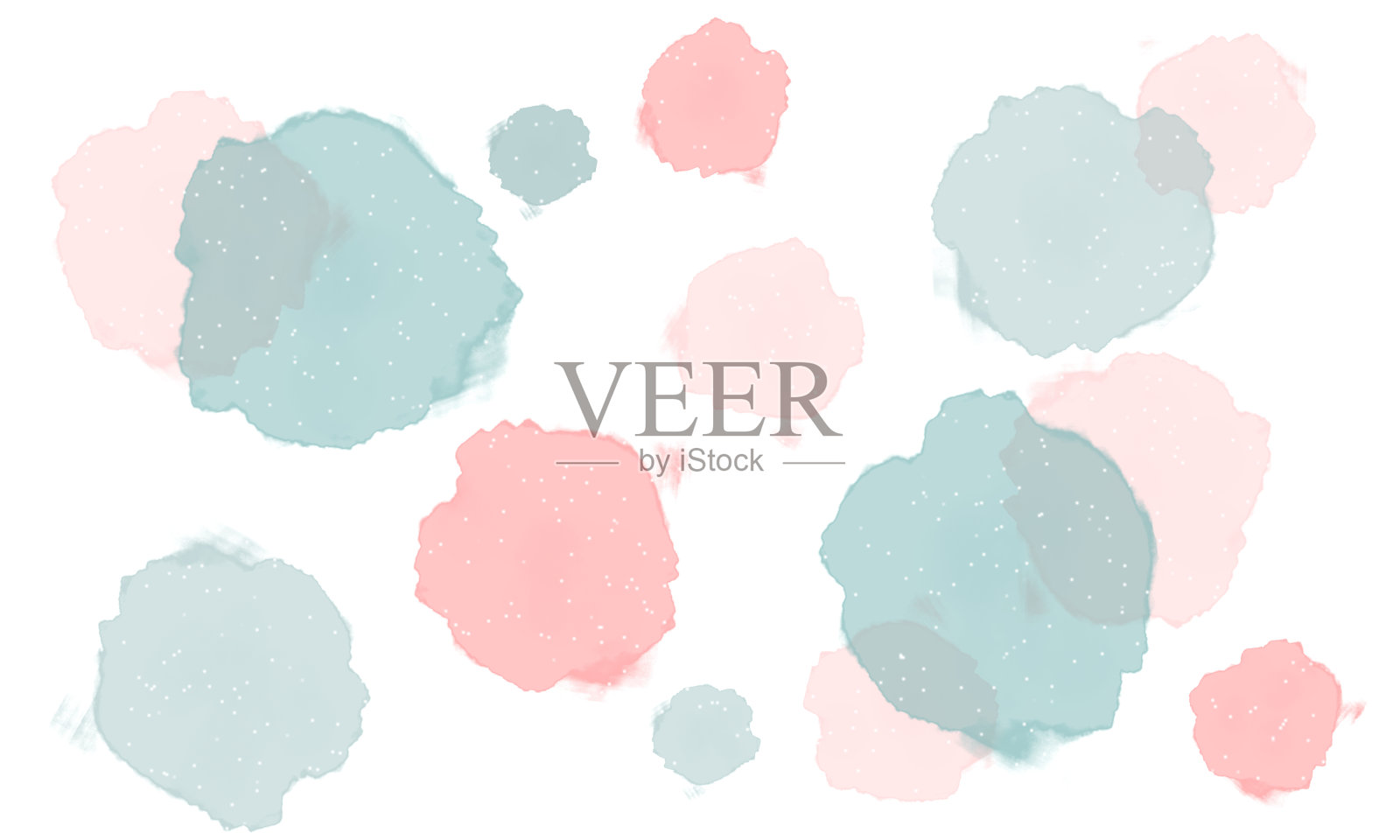 水彩背景手绘圆形笔触在柔和的颜色照片摄影图片