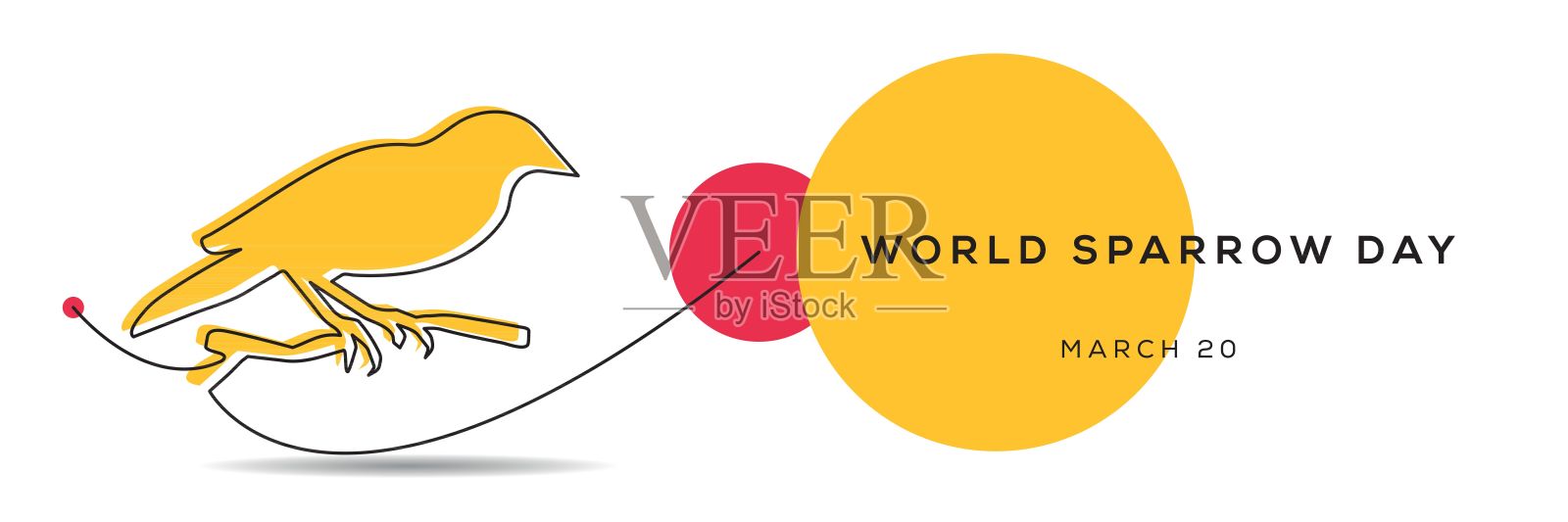 世界麻雀日。插画图片素材