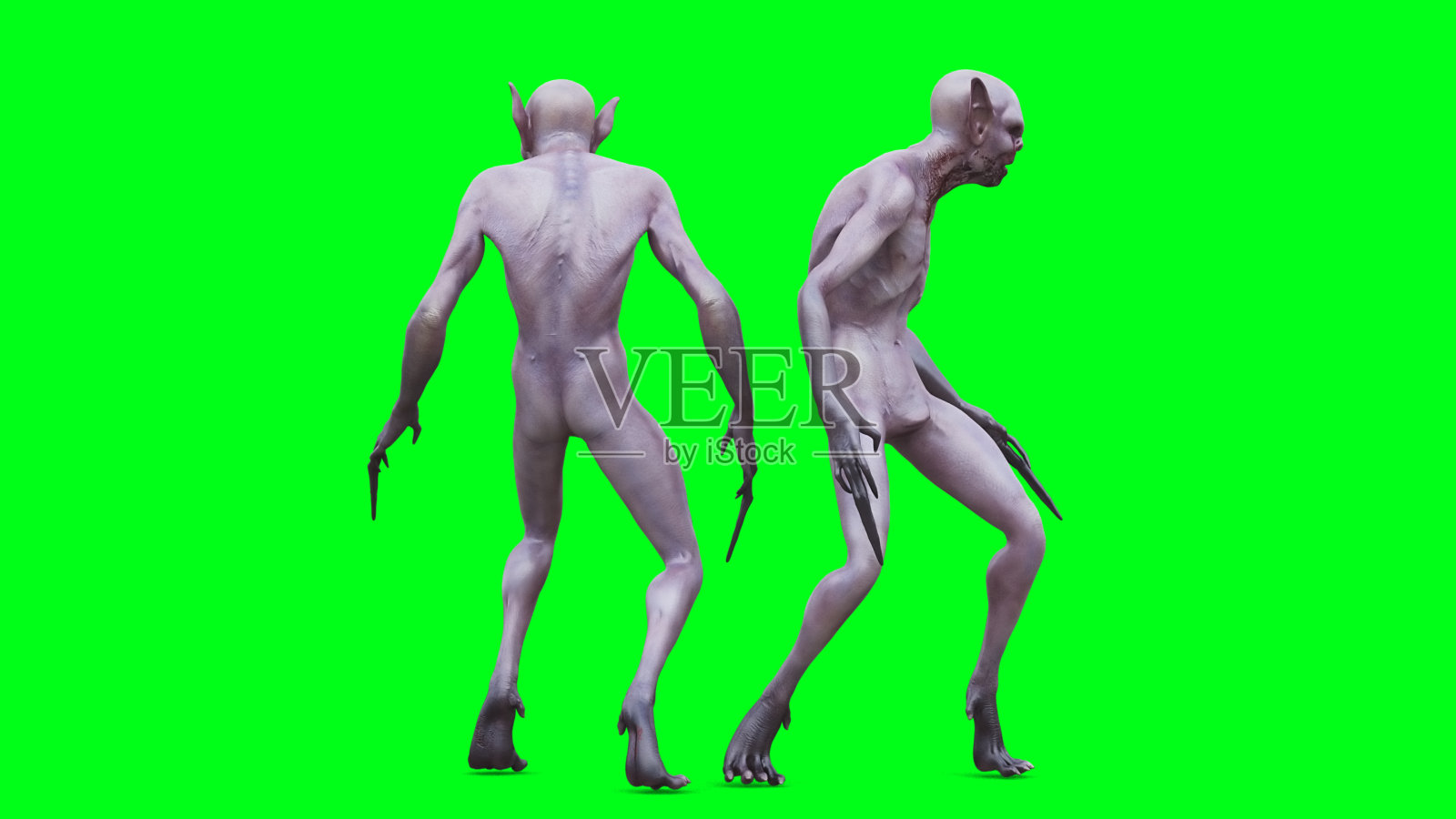 可怕的狼人，怪物，吸血鬼。3 d渲染。照片摄影图片