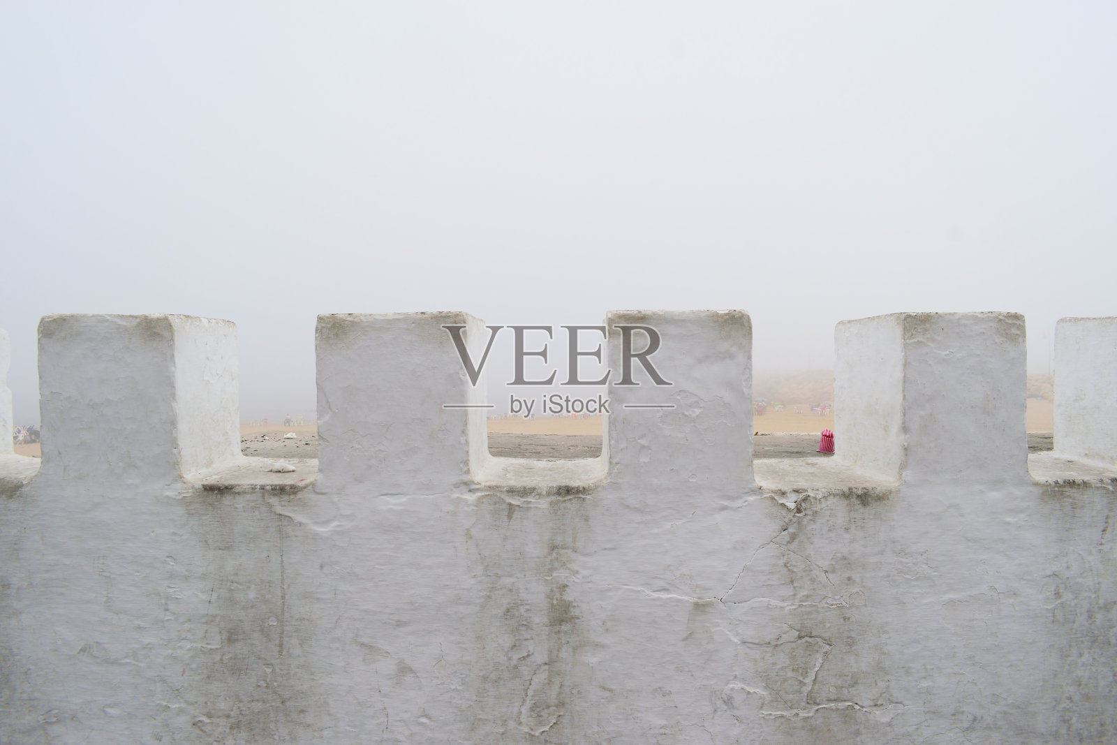 城墙海堤的局部照片摄影图片