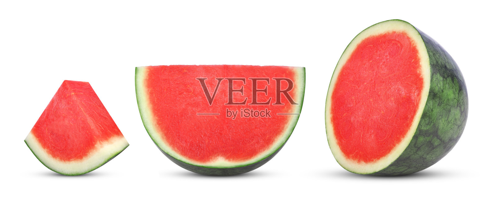 把西瓜片隔离在白色上照片摄影图片