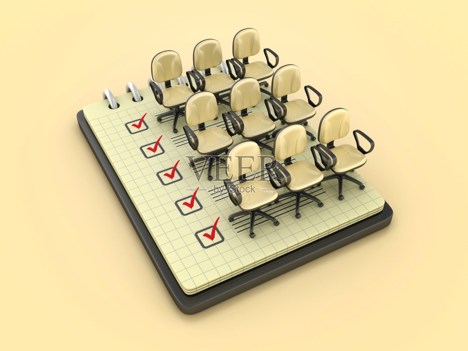 检查列表剪贴板与办公椅照片摄影图片