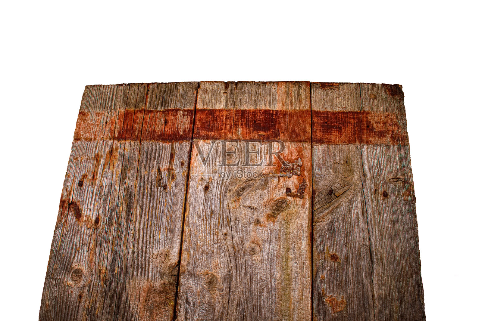 木盾倾斜隔离在白色上的木模板上的裂纹油漆木材纹理照片摄影图片