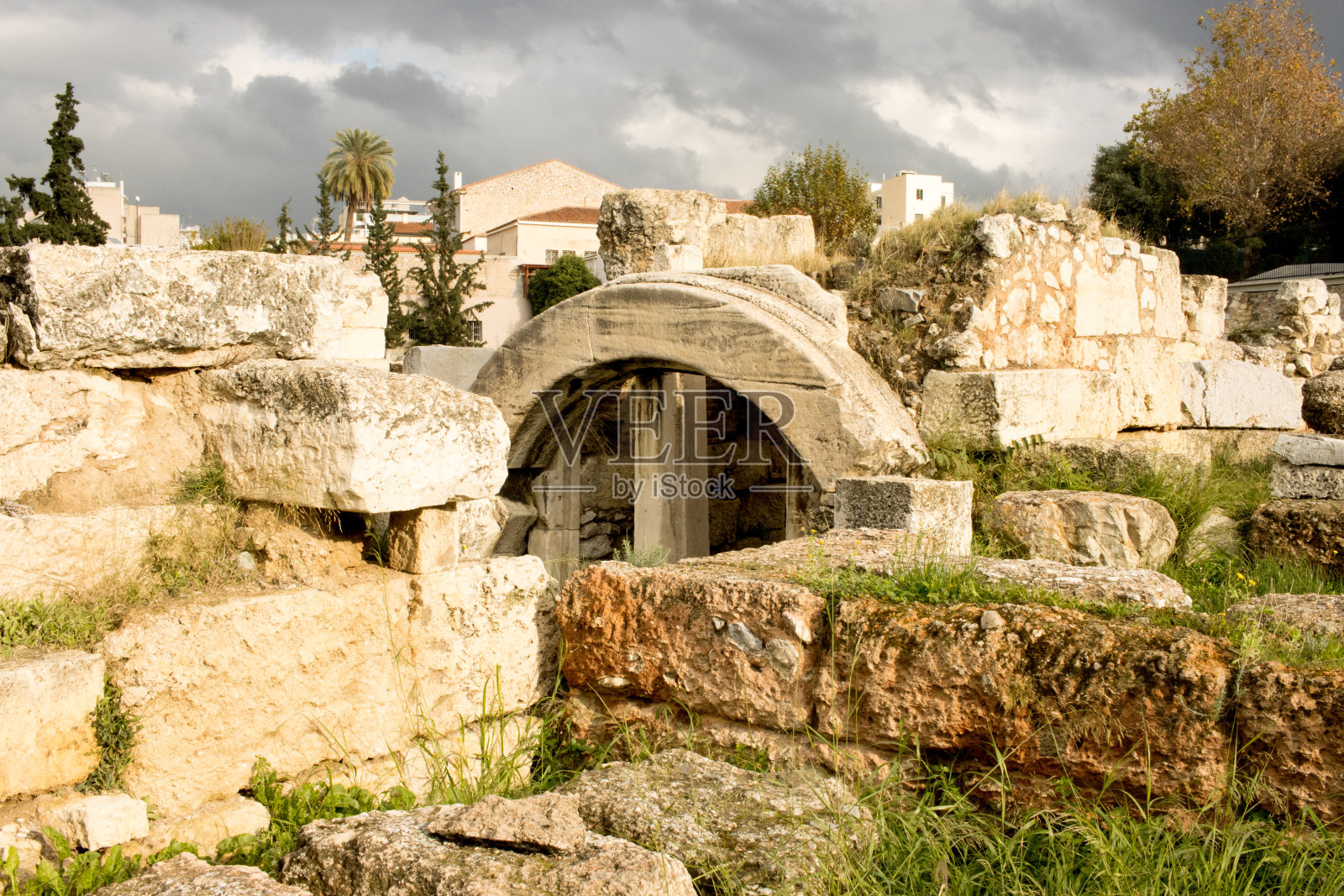 Kerameikos的古代墓地和考古遗址照片摄影图片