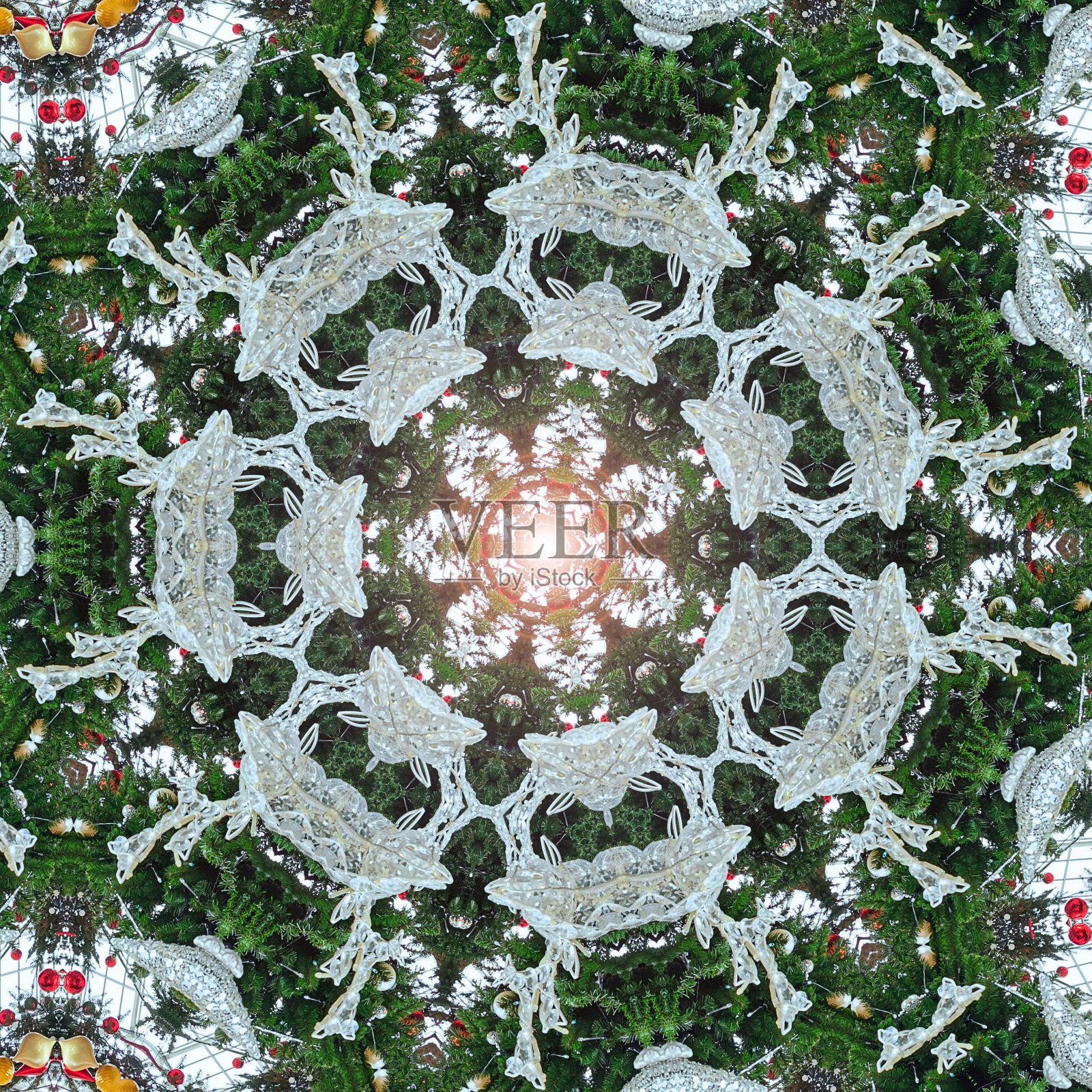 圣诞节的万花筒照片摄影图片