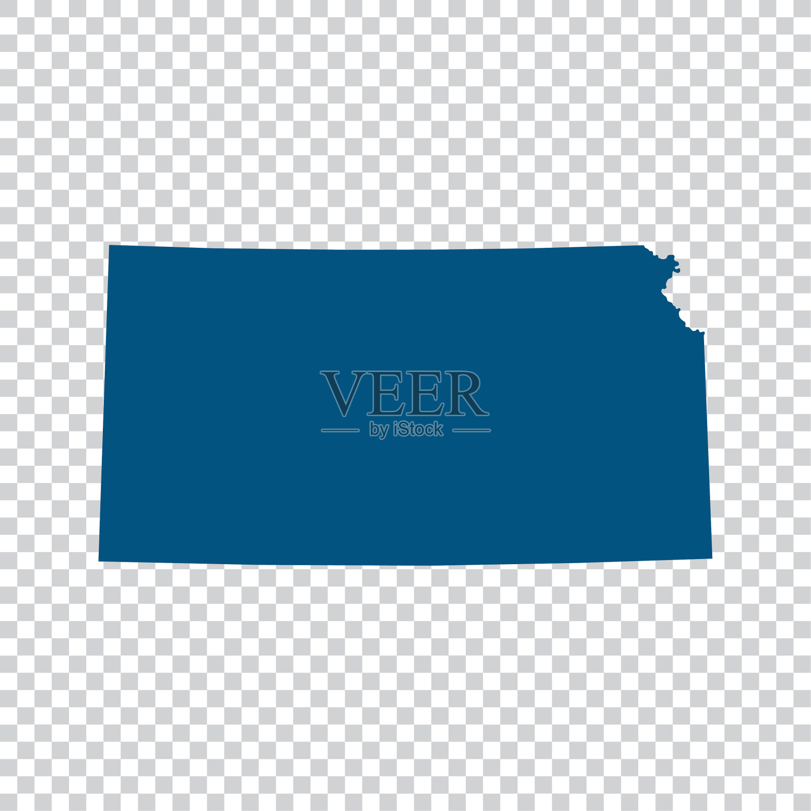 堪萨斯州的地图插画图片素材