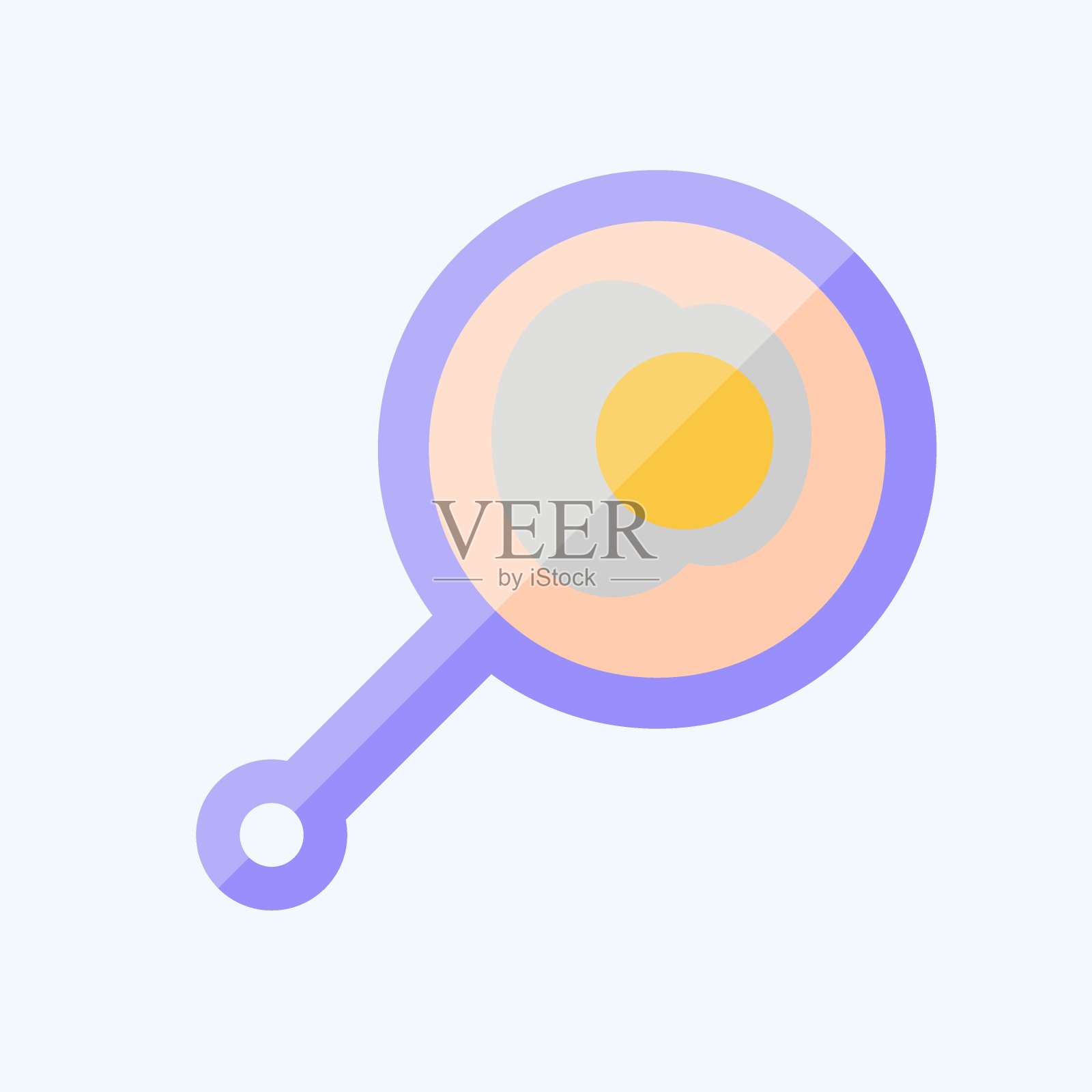 Icon煎蛋。与快餐有关的标志。平的风格。简单的设计可编辑。简单的说明插画图片素材