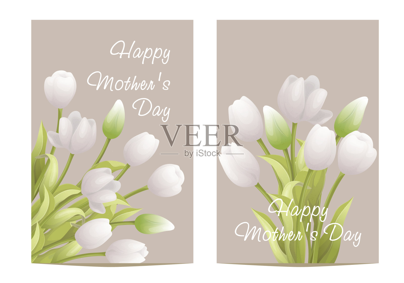 节日贺卡。祝您母亲节快乐。春天花卉矢量插图，郁金香，豪华花的背景，国际妇女节概念传单，现代聚会设计插画图片素材