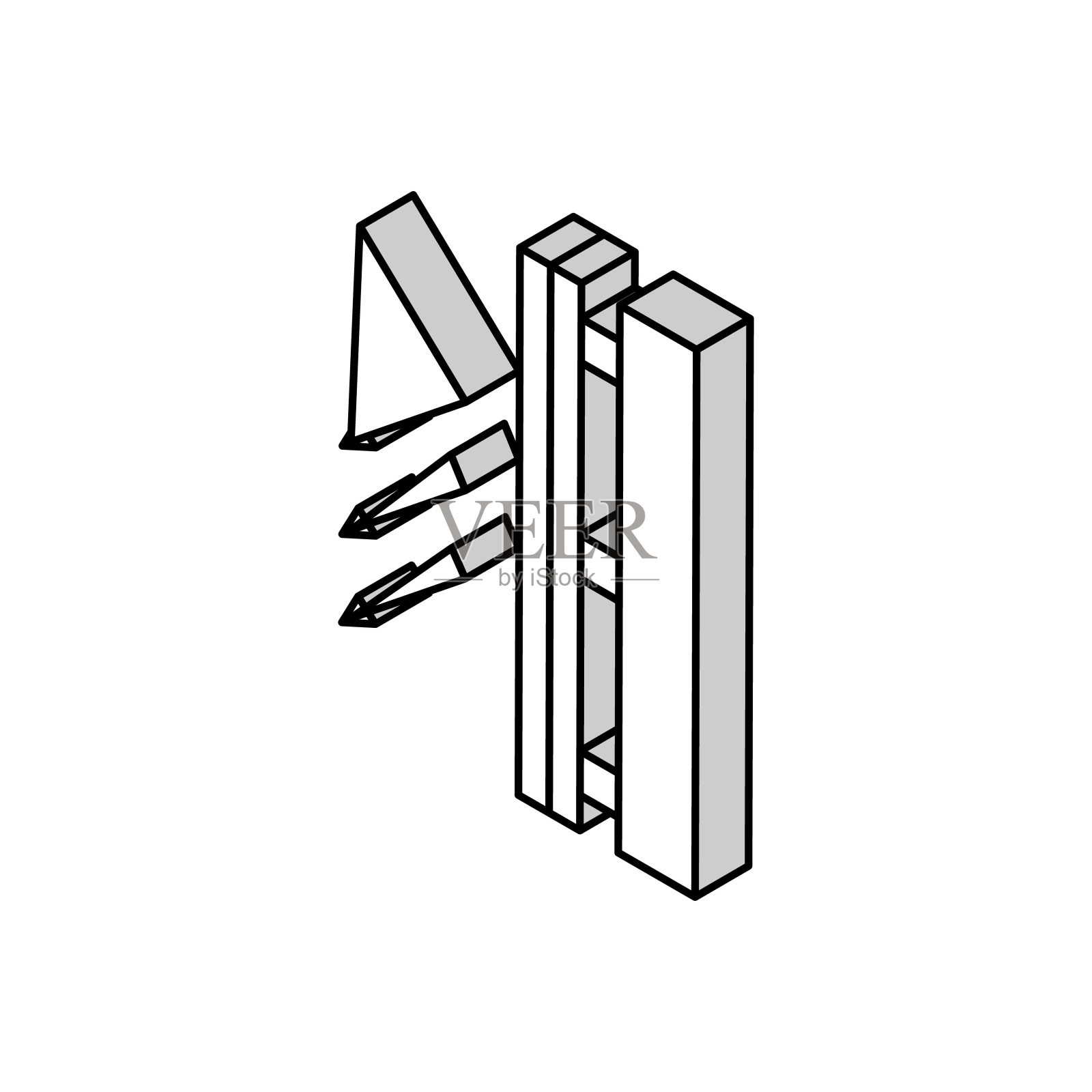 防风层等距图标矢量插图插画图片素材