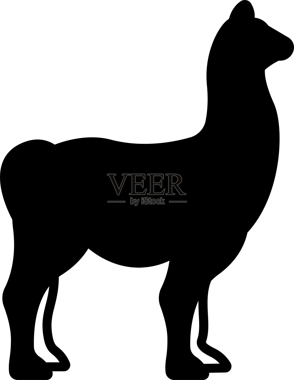 熊猫脸字形和线矢量插图插画图片素材