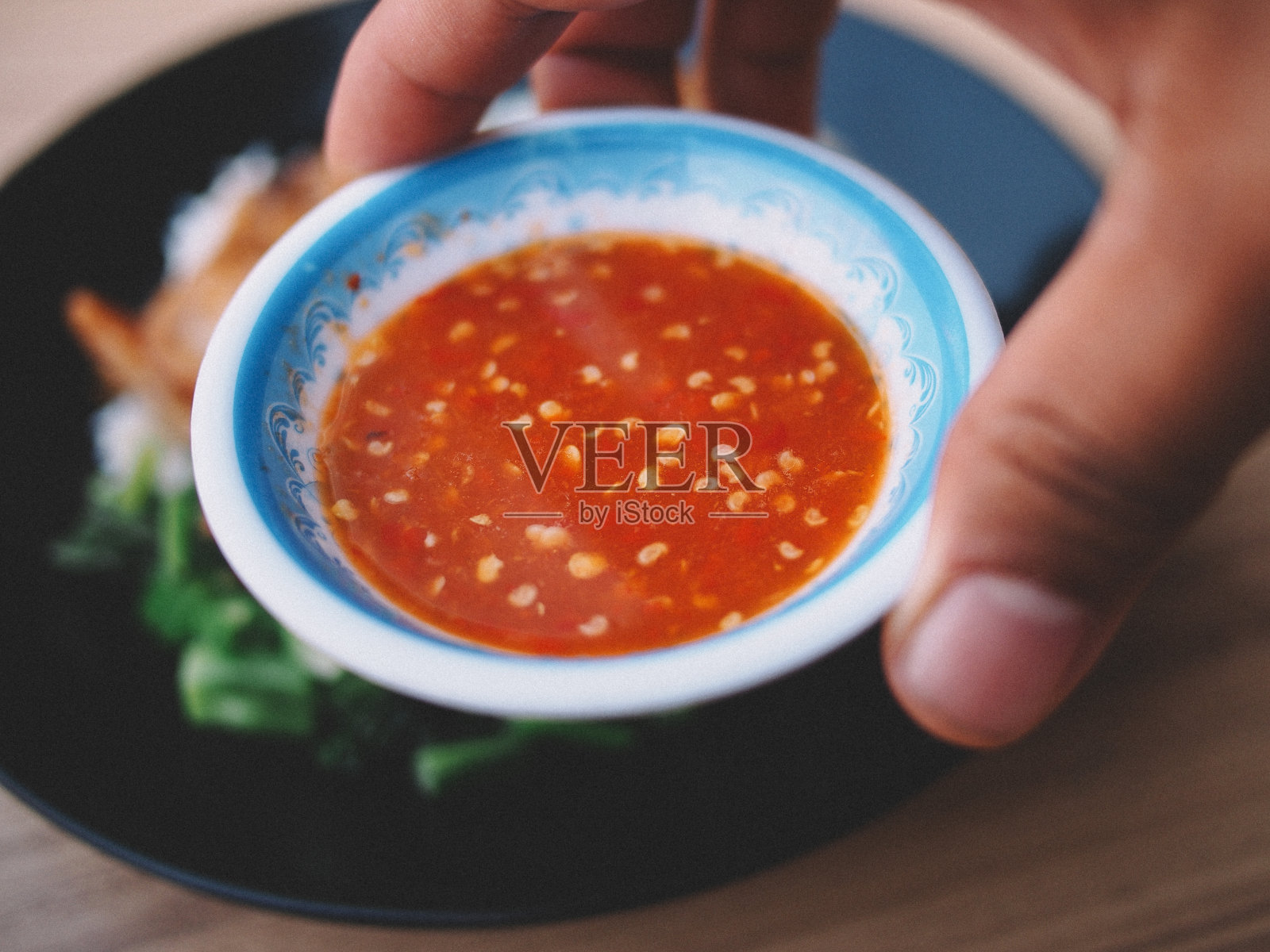 泰式五花肉饭照片摄影图片