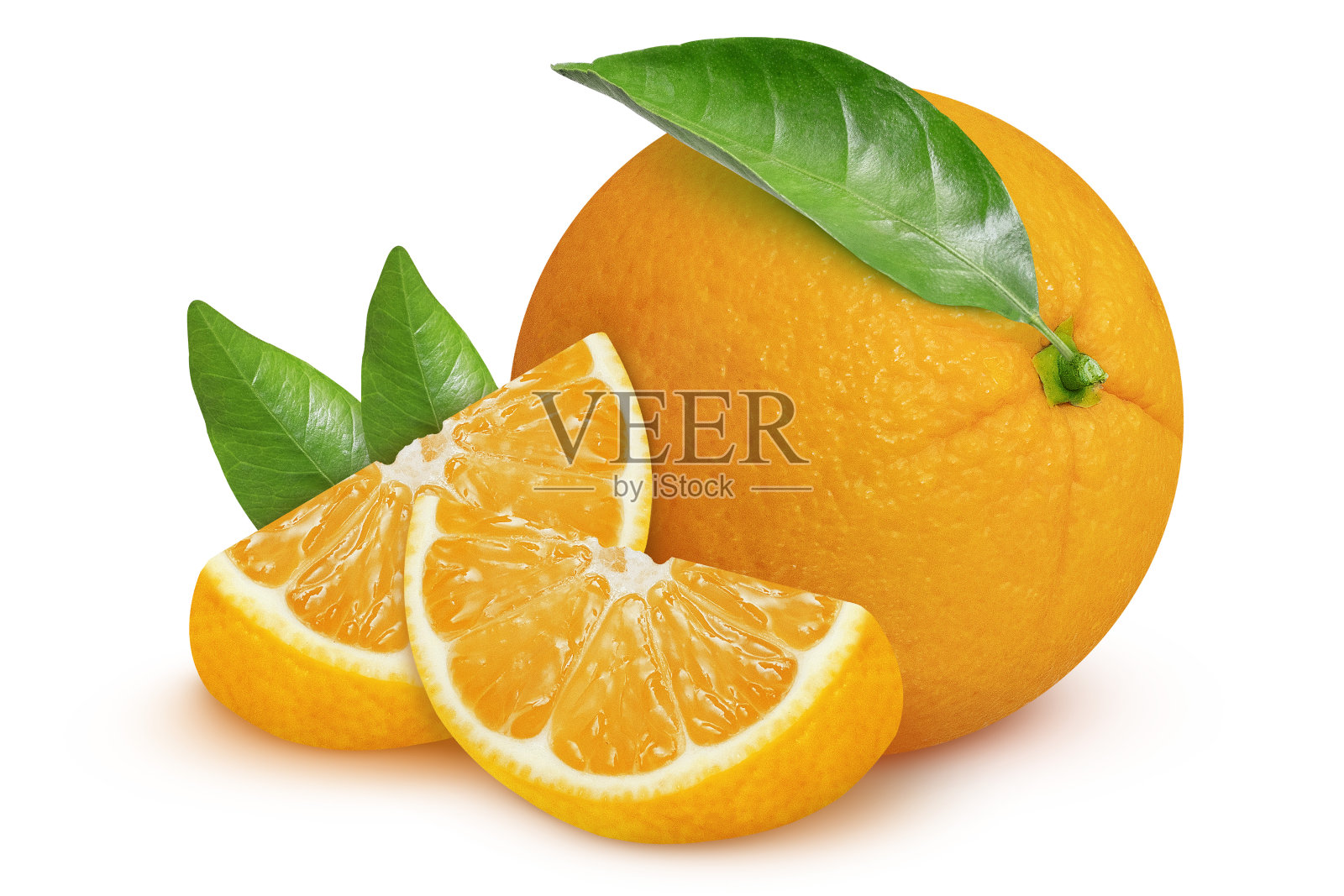 孤立的白色背景上的橙子。照片摄影图片