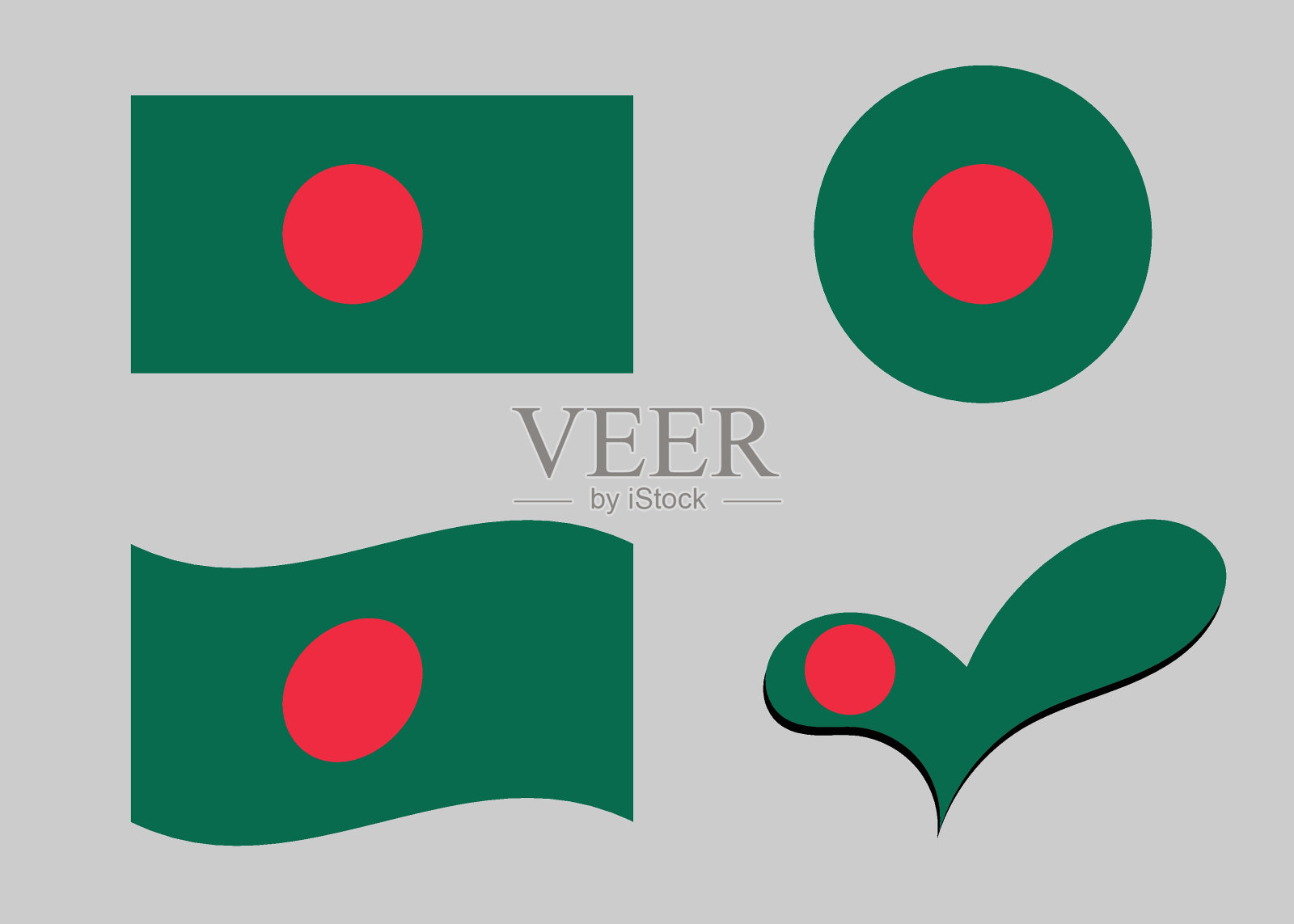 孟加拉国旗插画图片素材