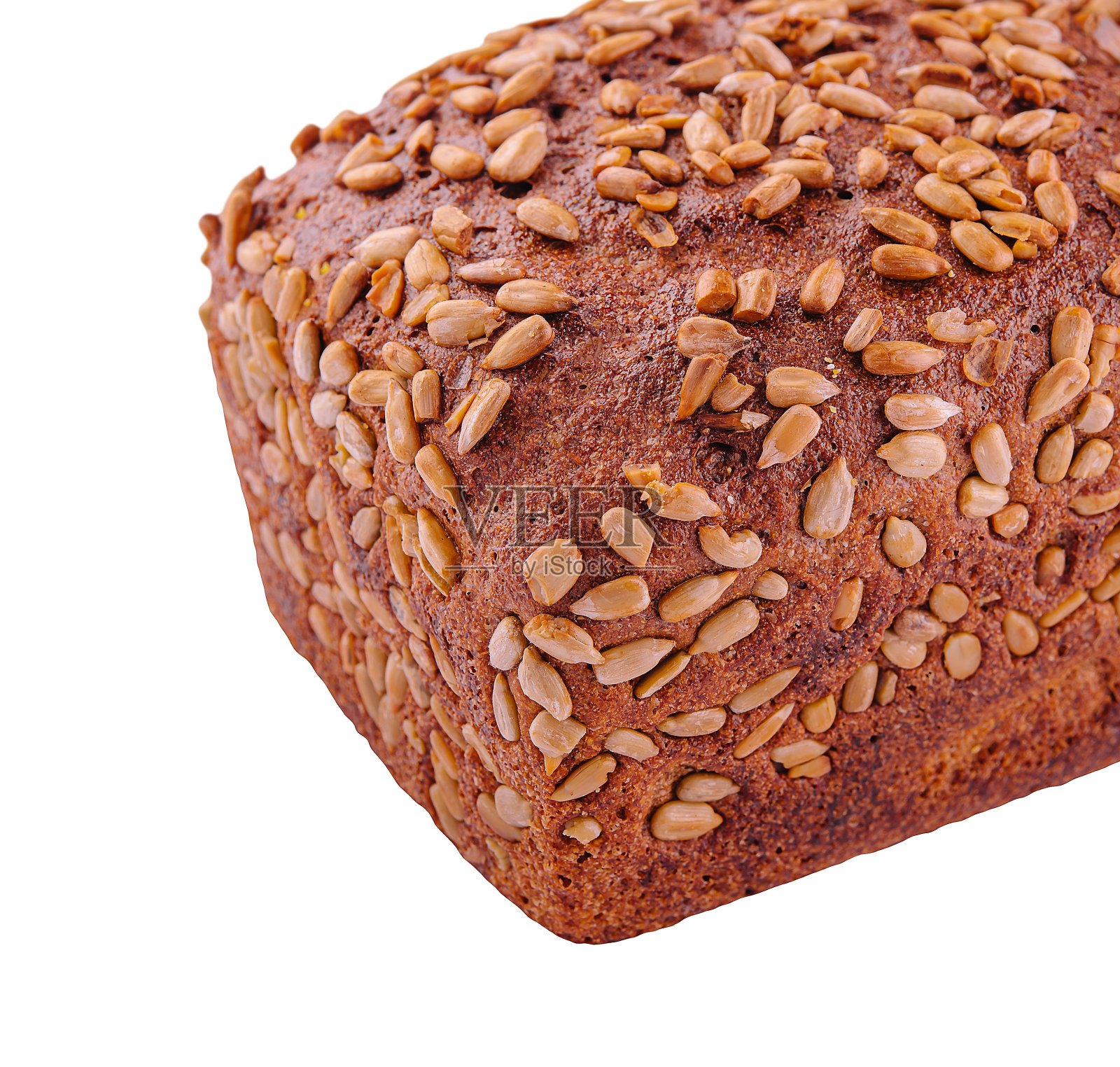 黑麦面包上撒着葵花籽照片摄影图片