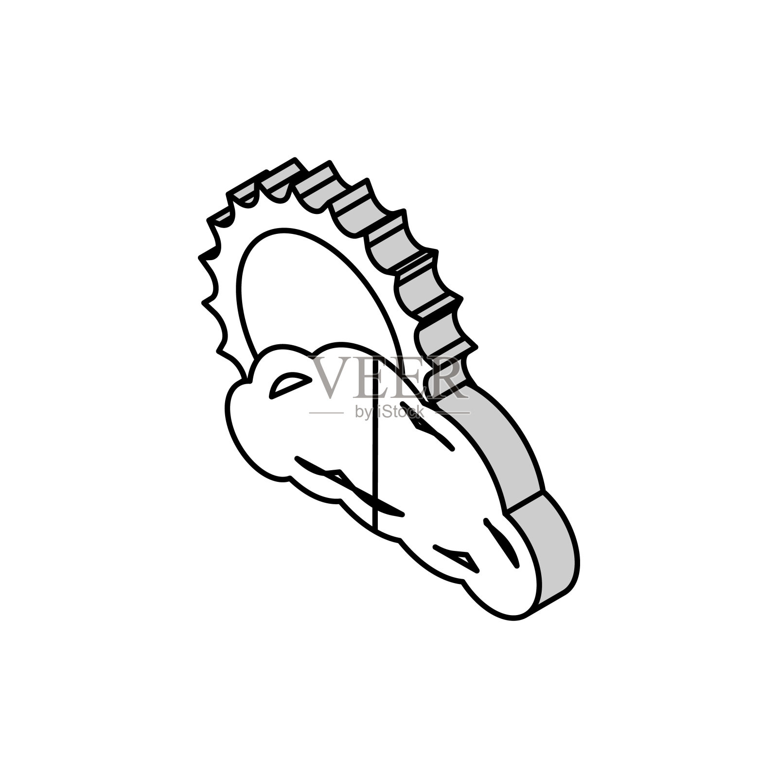 太阳和云夏天阳光等距图标矢量插图插画图片素材