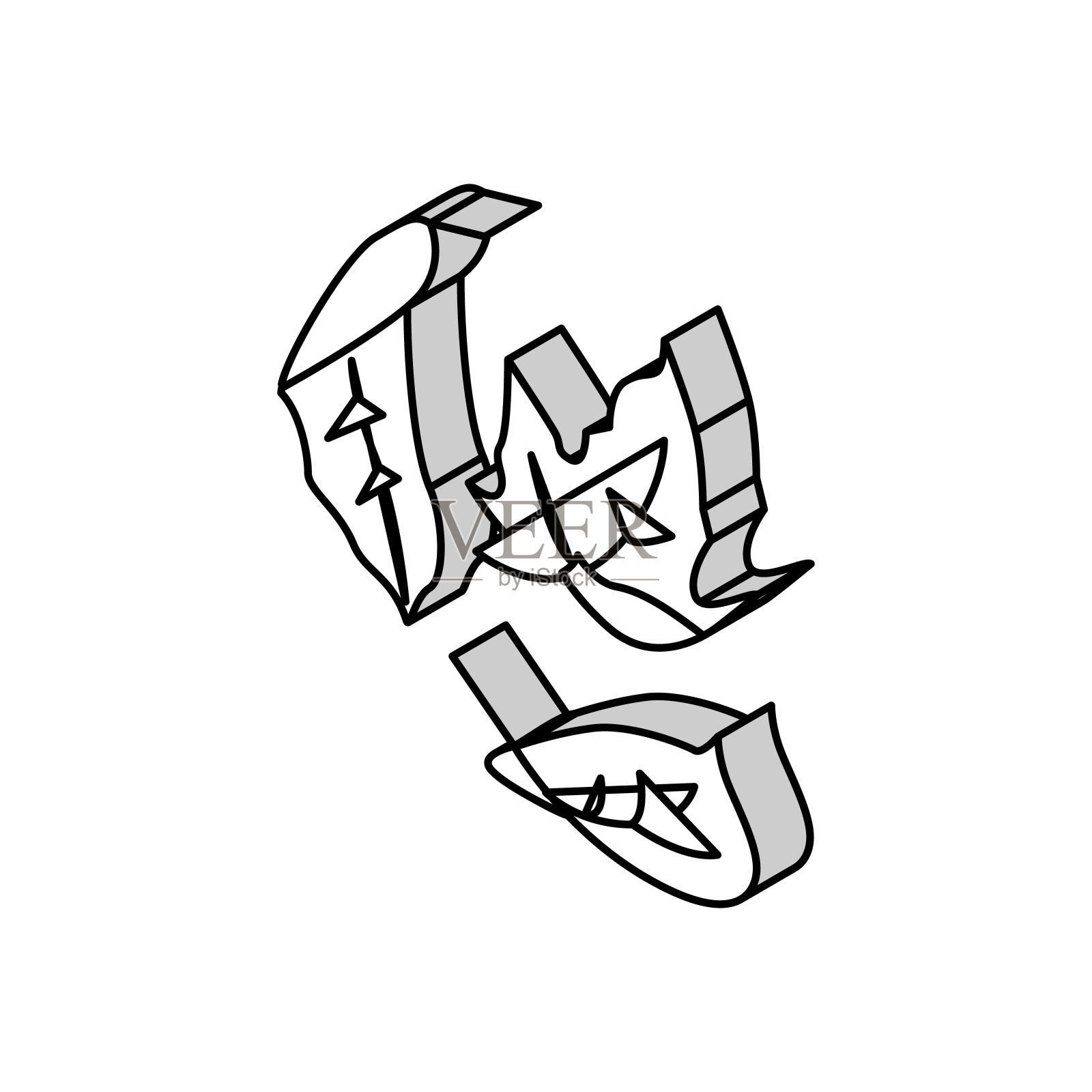 秋叶秋天等距图标矢量插图插画图片素材