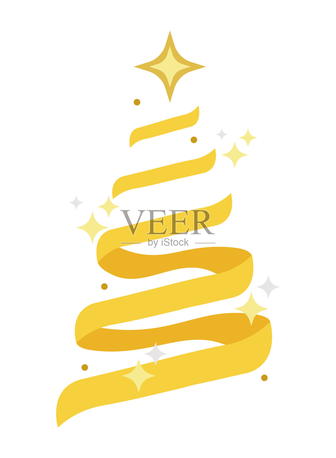 圣诞节的黄金插画图片素材