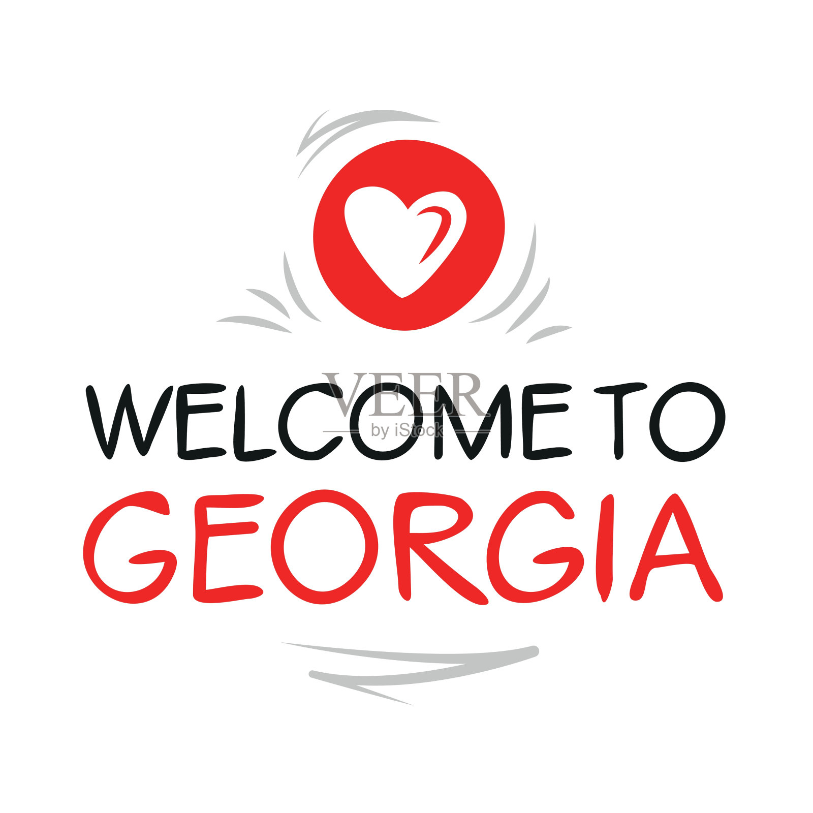 欢迎来到乔治亚州。插画图片素材