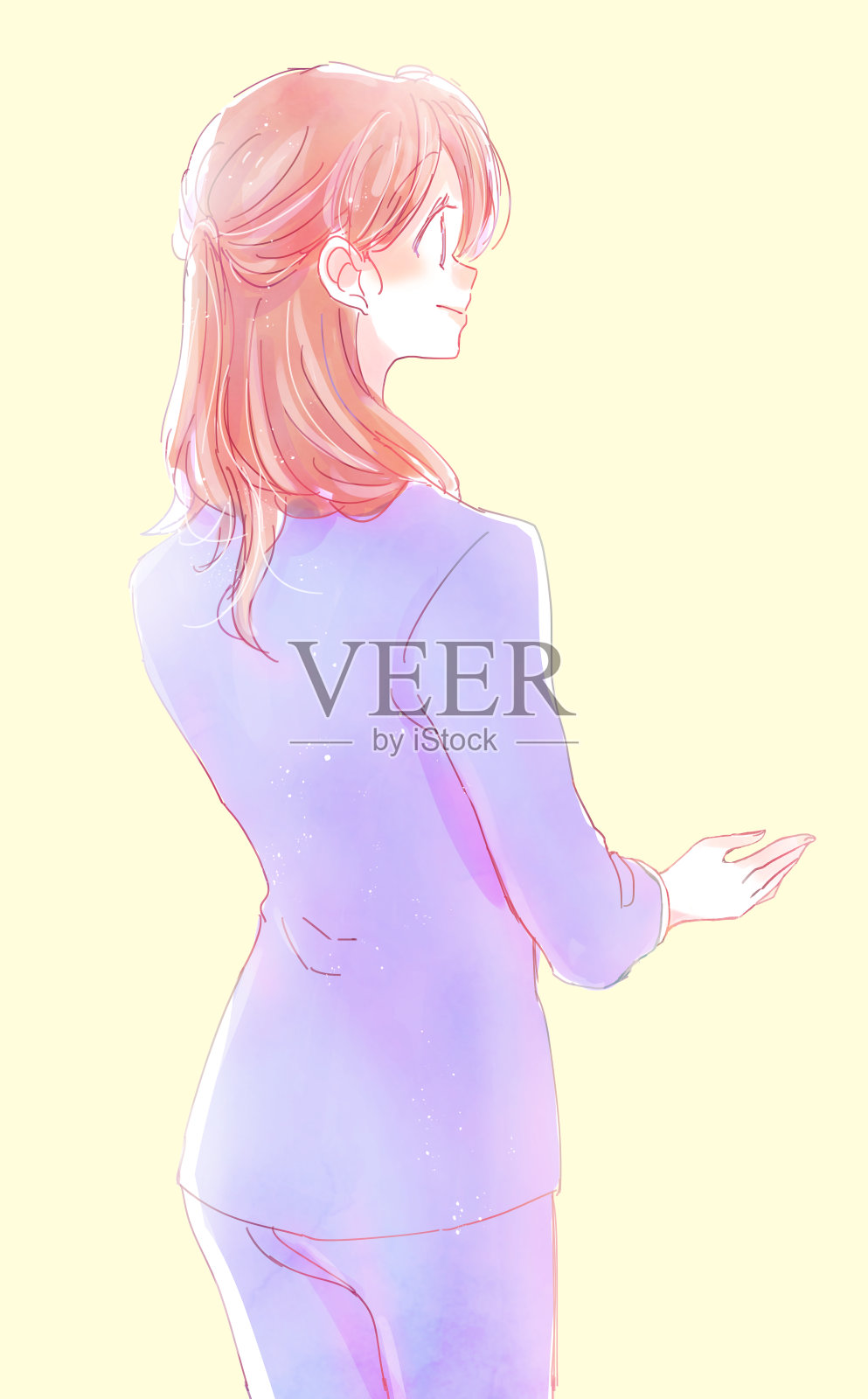 沉着冷静的商务人士插画图片素材