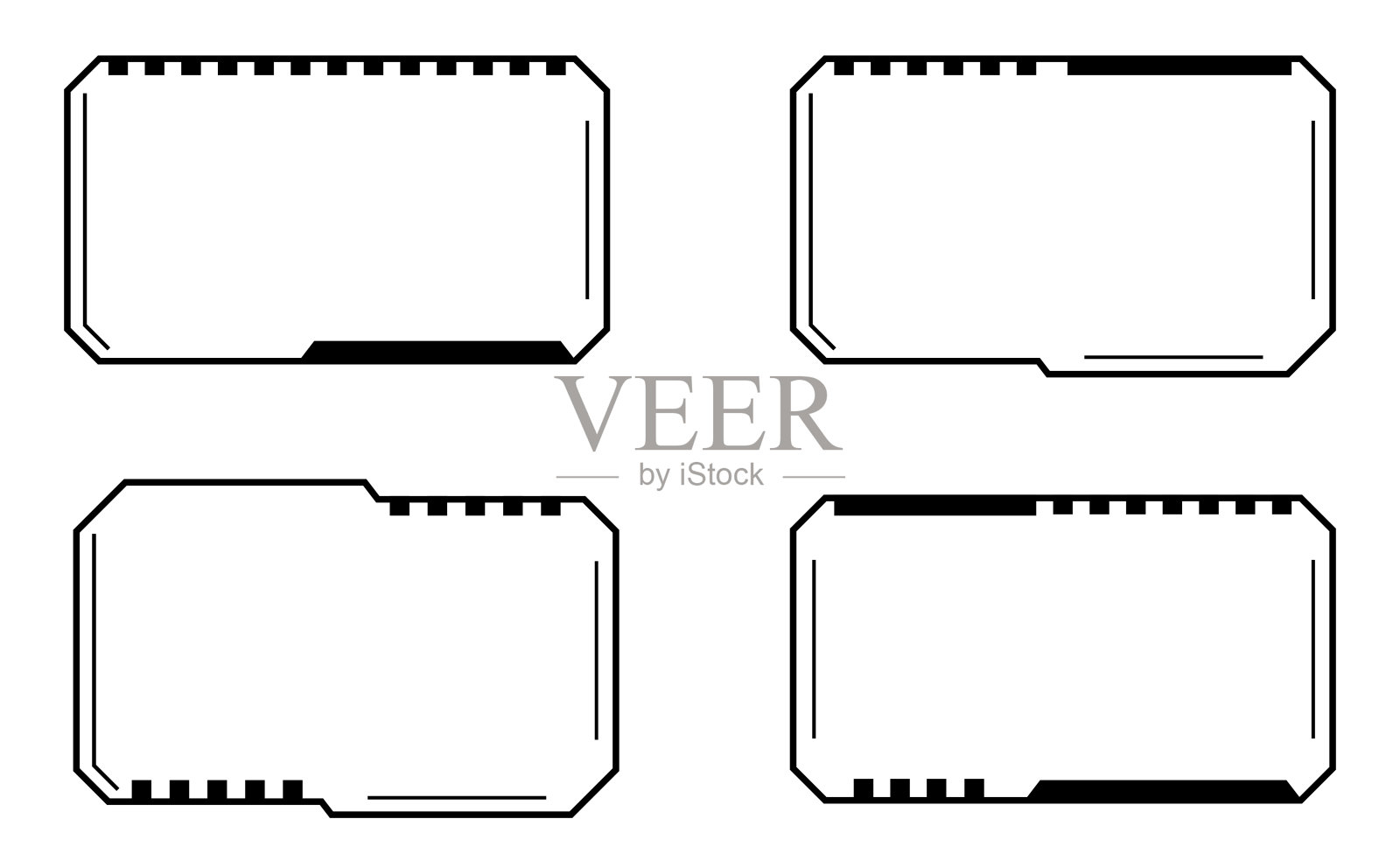 UI界面现代技术框架集插画图片素材