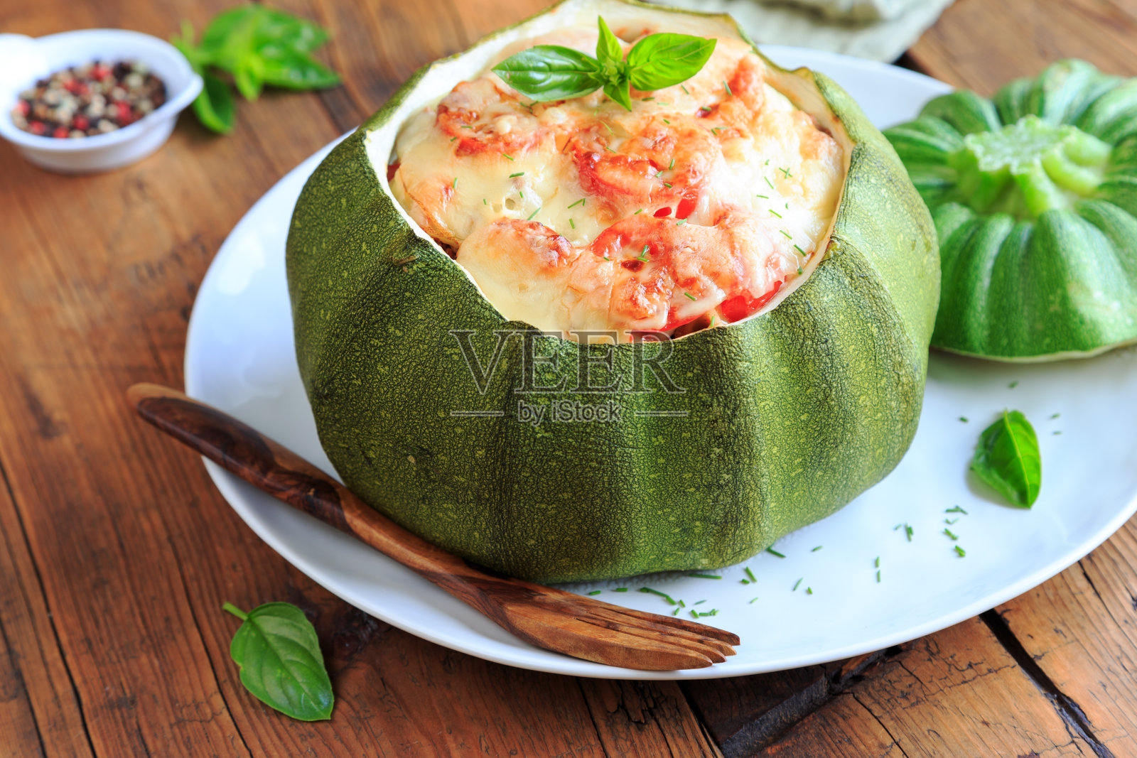 填充的小西葫芦照片摄影图片