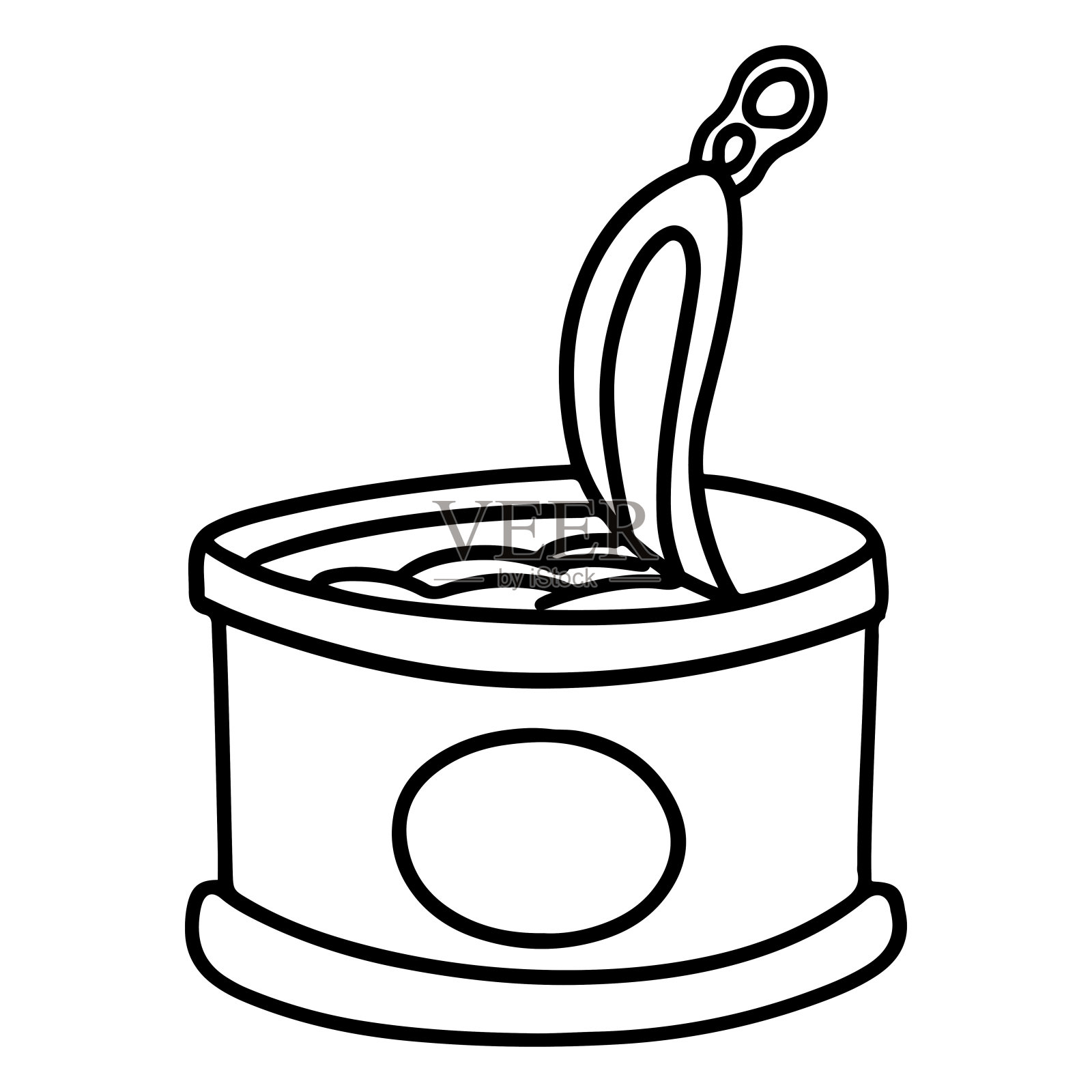 罐头食品手绘图标说明插画图片素材