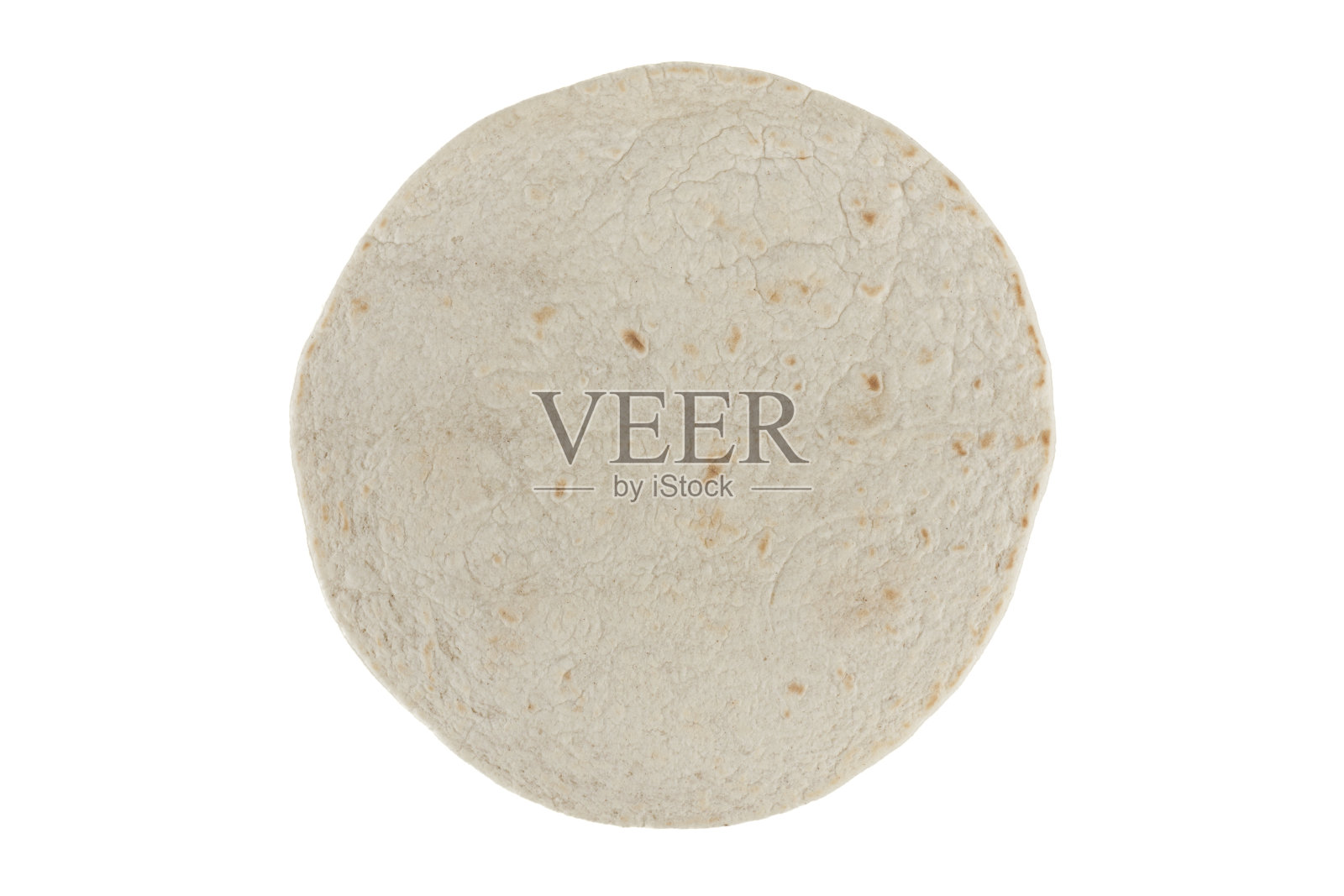 在白色背景上分离的玉米饼照片摄影图片