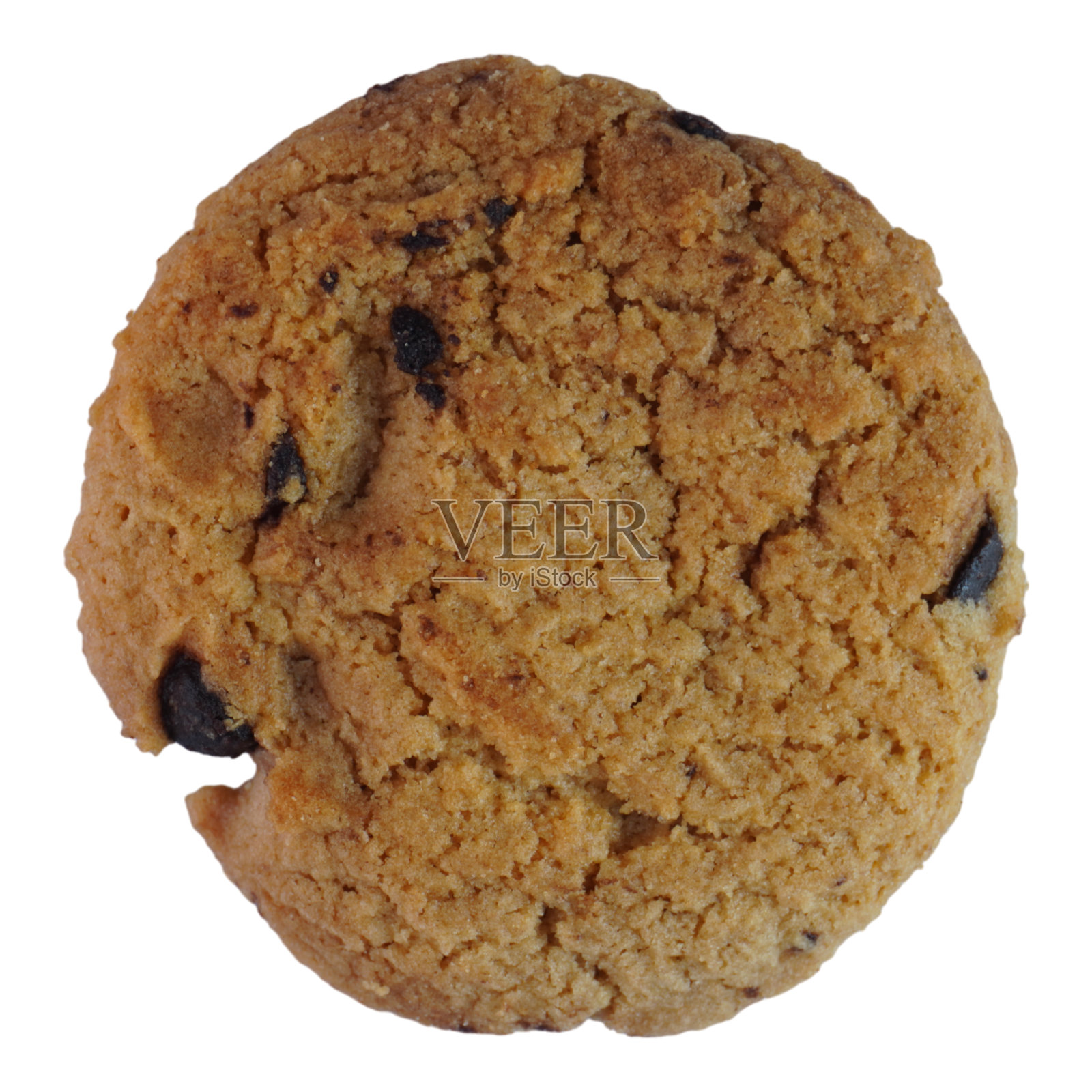 白色背景上的巧克力饼干照片摄影图片