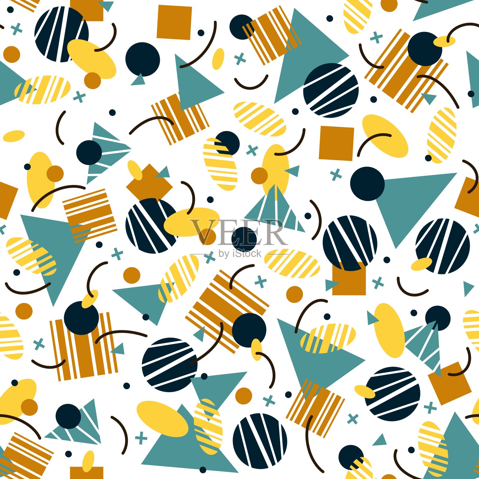 几何无缝背景。插画图片素材