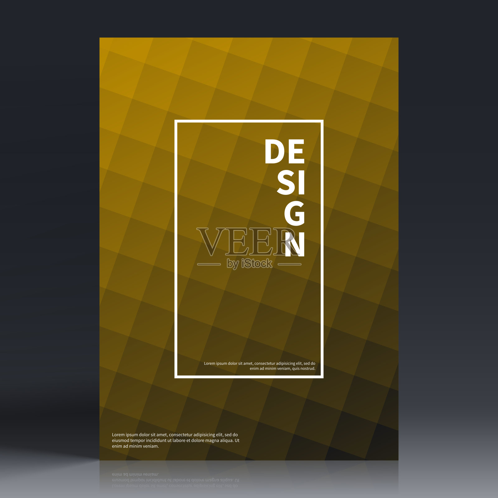 宣传册模板排版，棕色封面设计，商业年报，传单，杂志插画图片素材