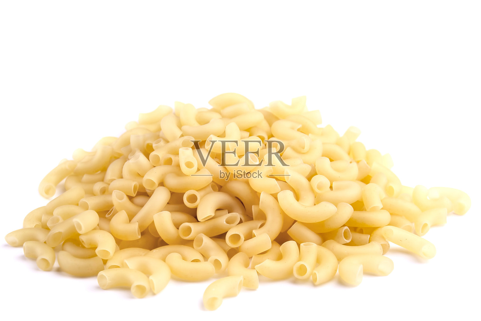 一份面食，分离在白面上照片摄影图片