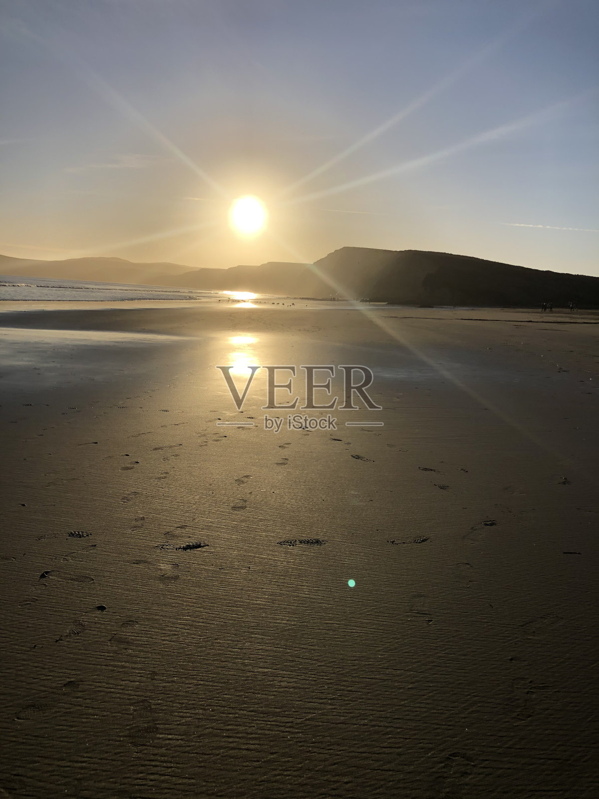 日落海滩照片摄影图片