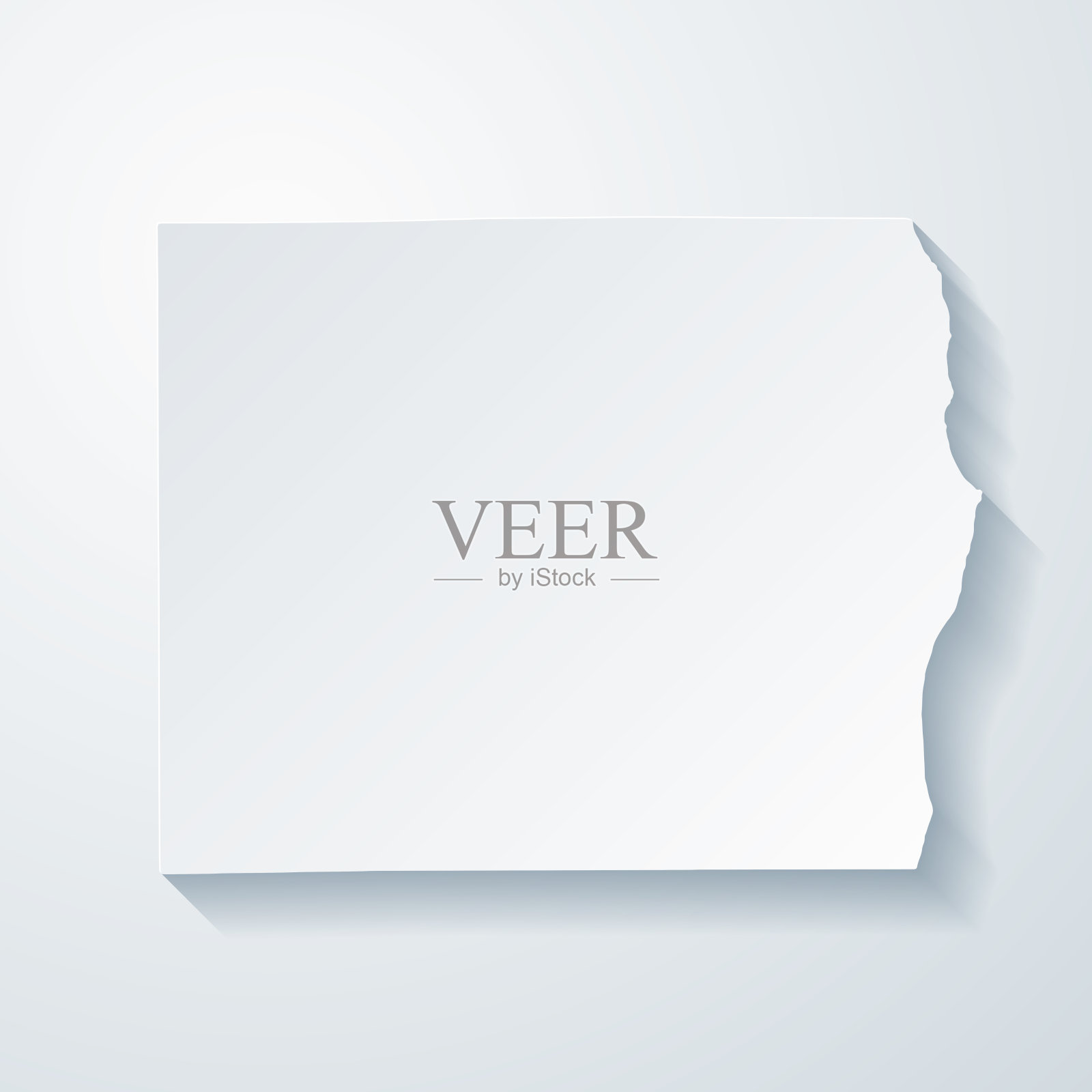 密歇根州阿尔科纳县。地图与剪纸效果的空白背景插画图片素材