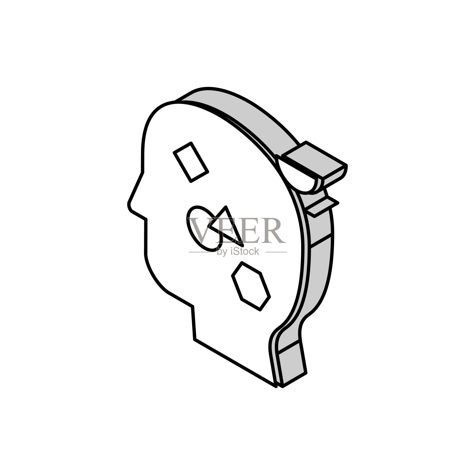 逻辑哲学等距图标矢量插图插画图片素材