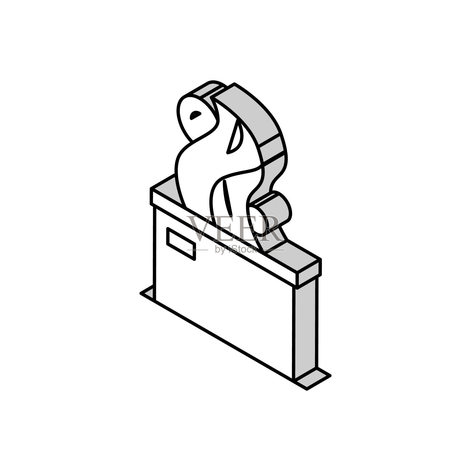 艺术雕塑彩色图标矢量彩色插图插画图片素材