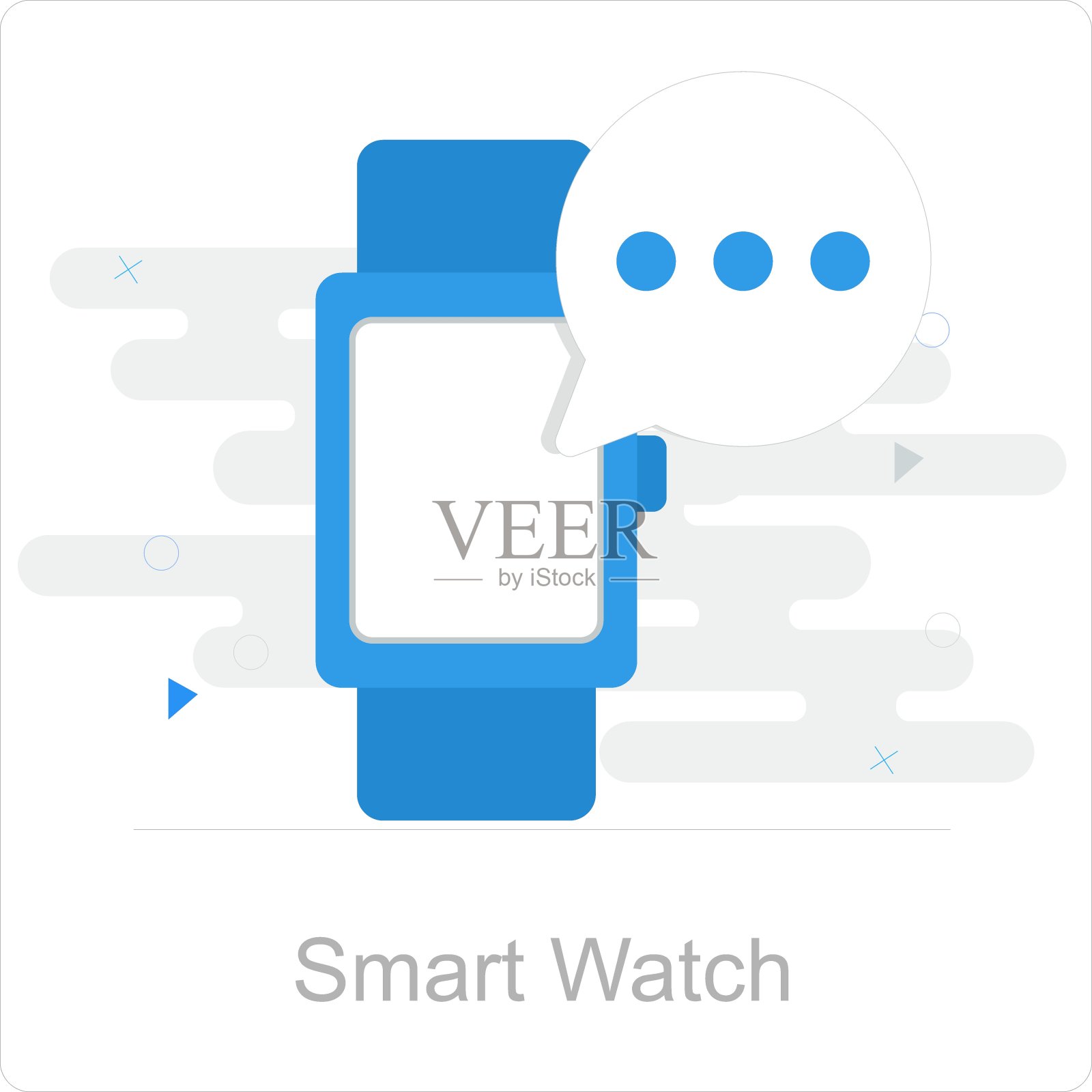 聪明的手表插画图片素材