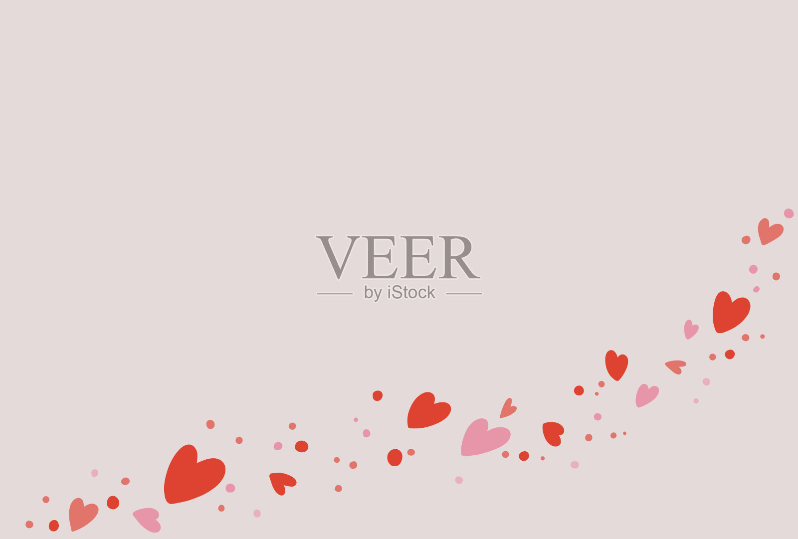 一个有流动的心的框架插画图片素材