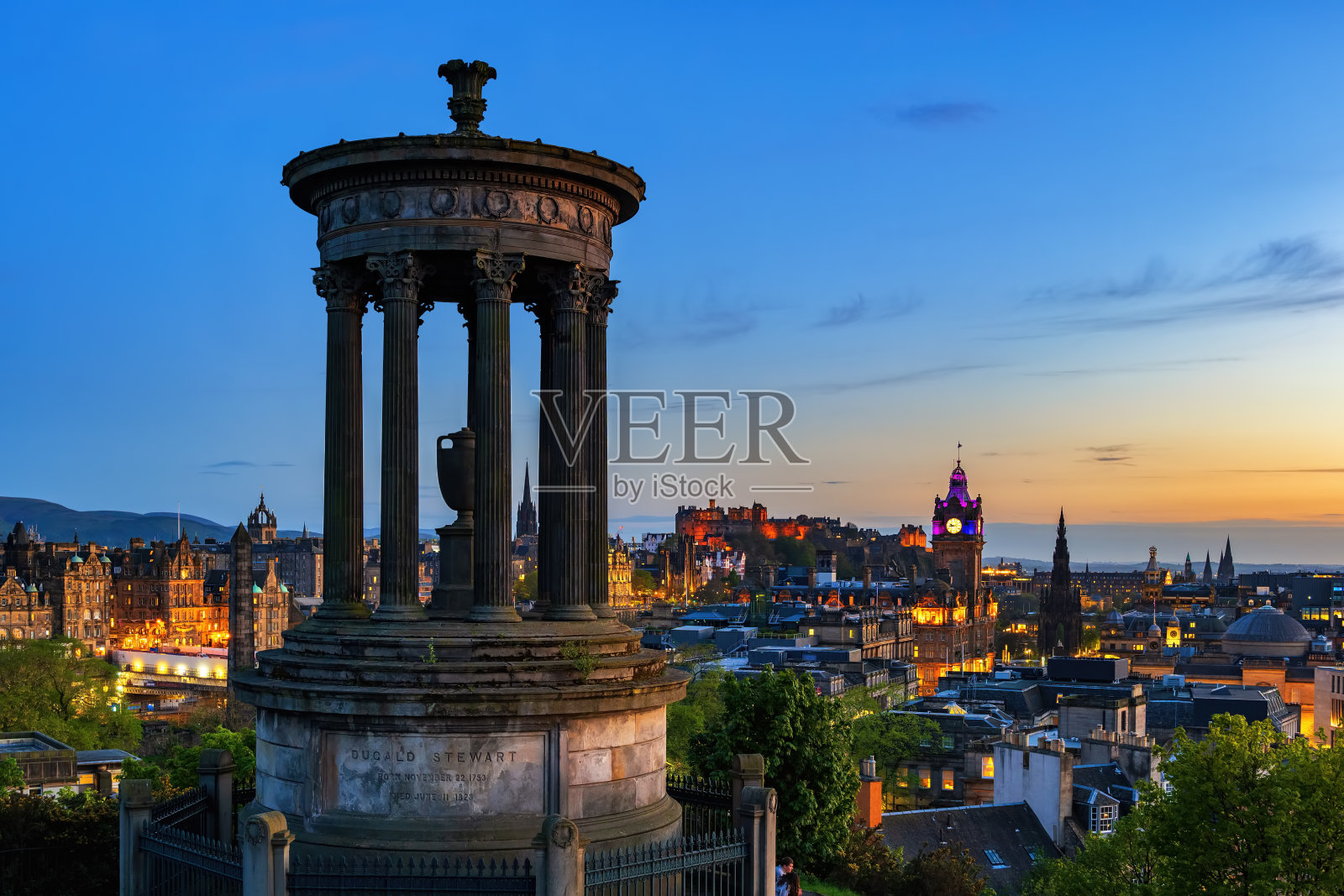 苏格兰爱丁堡的夜晚照片摄影图片