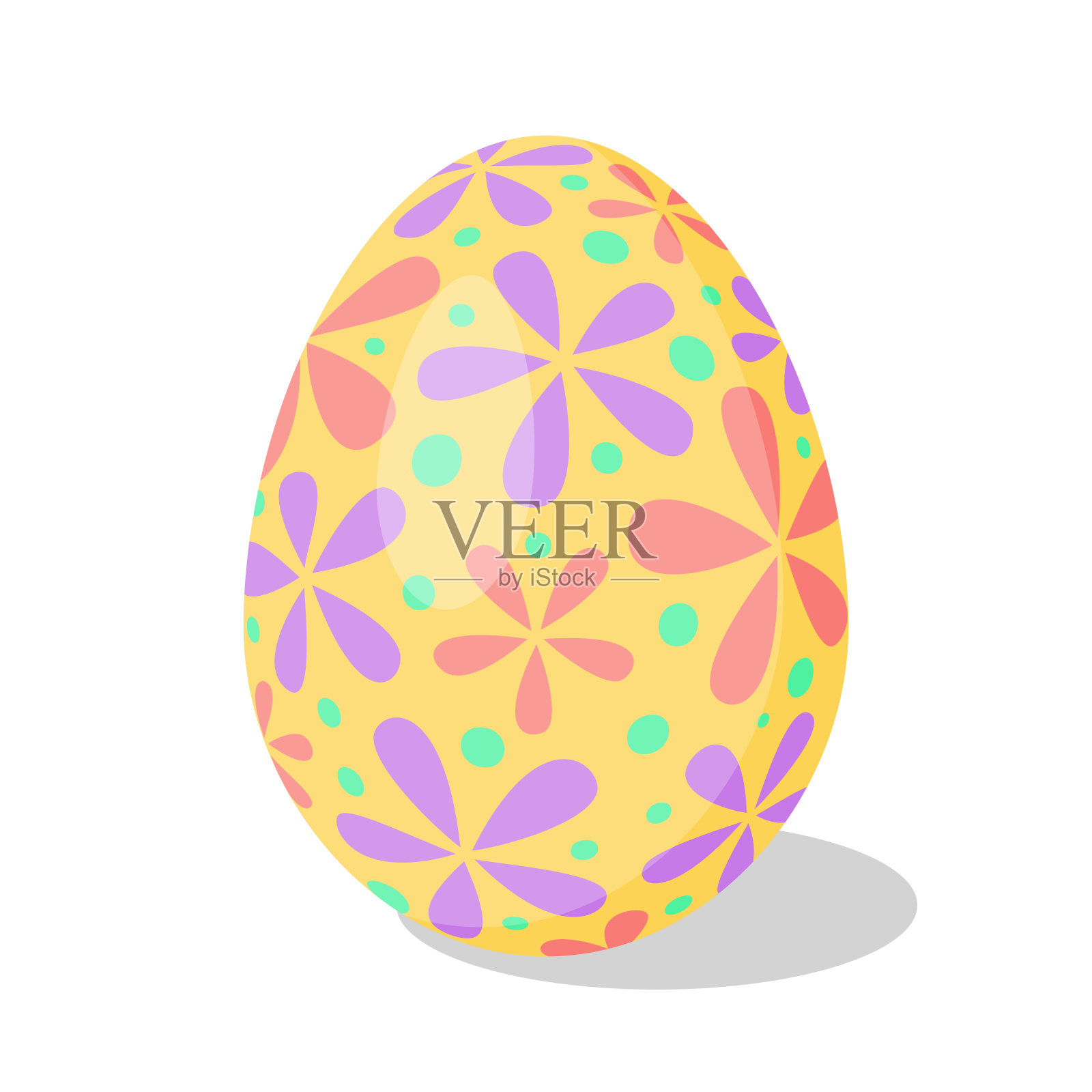 有图案的复活节彩蛋。插画图片素材